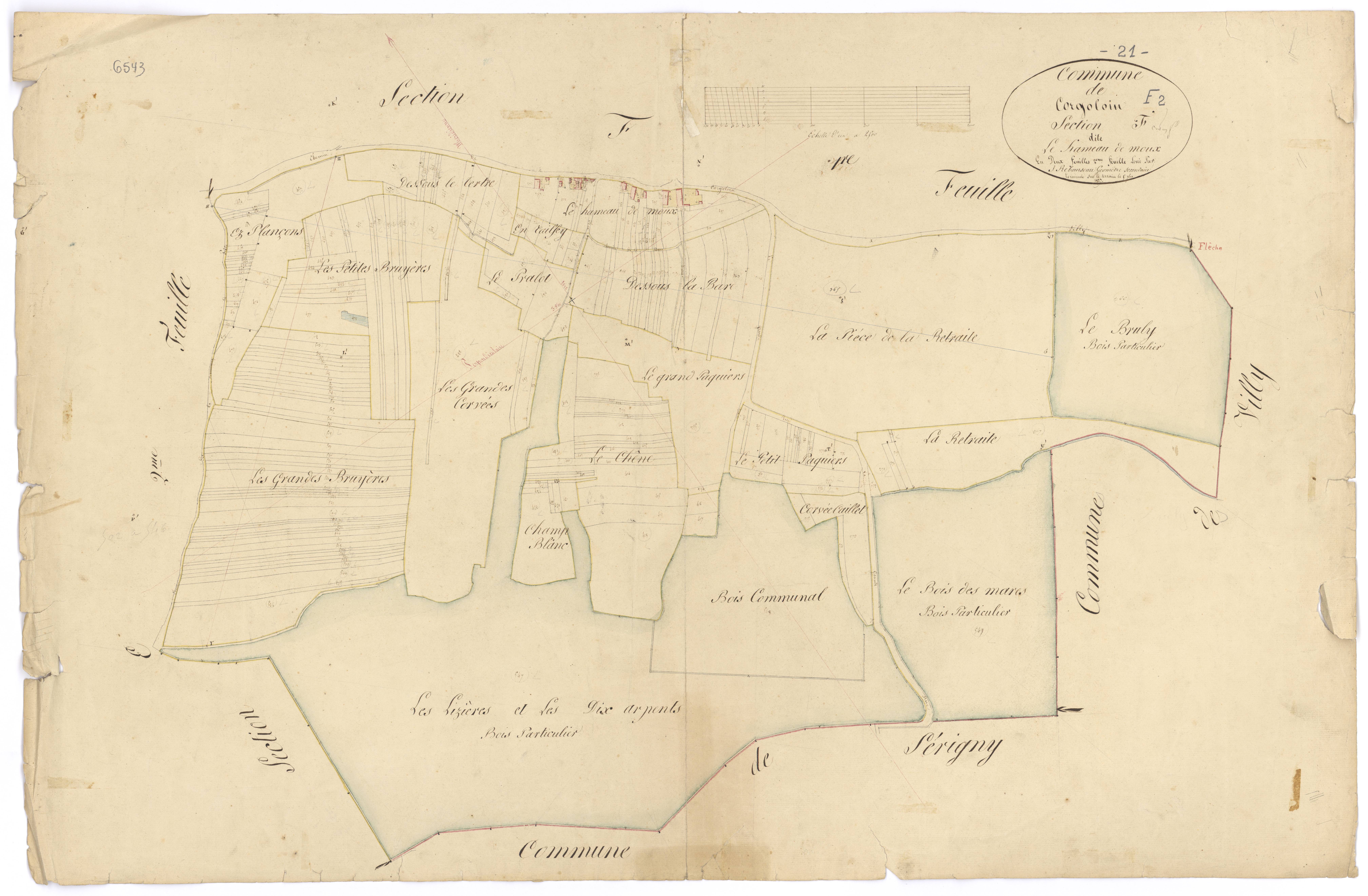 Corgoloin - Section F2 - 3 P PLAN 201/11