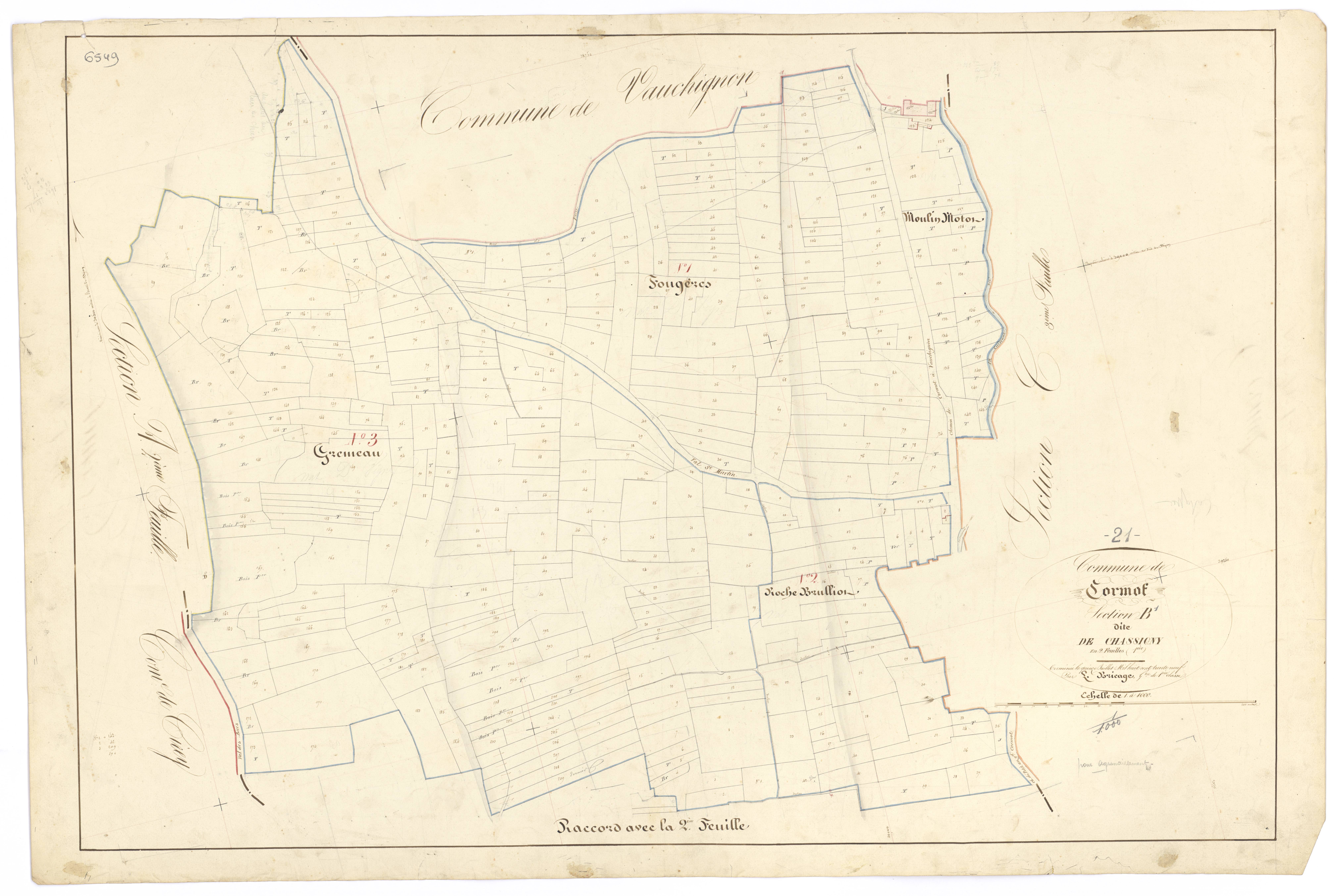 Cormot-le-Grand - Section B1 - 3 P PLAN 202/6