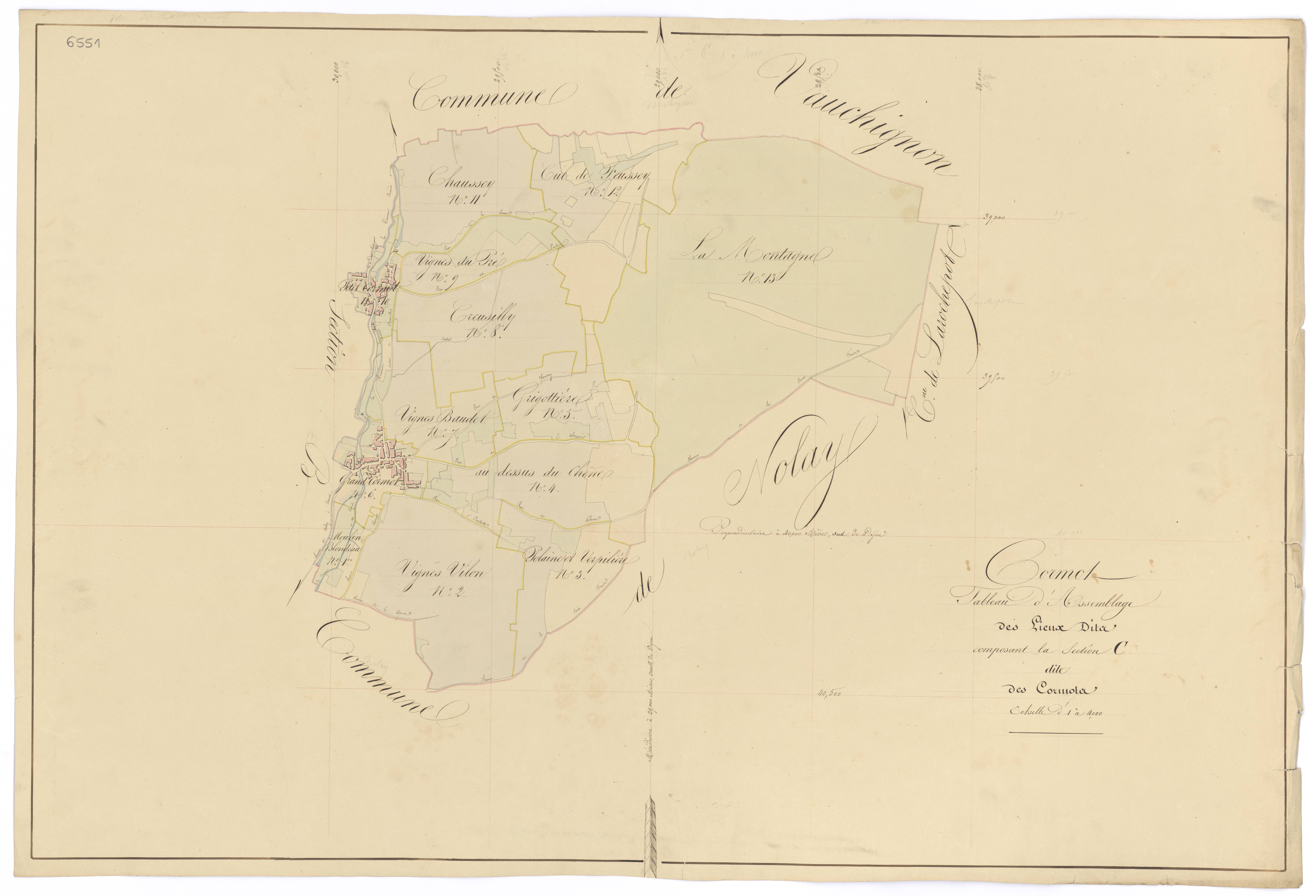 Cormot-le-Grand - Section C (tableau d'assemblage) - 3 P PLAN 202/8