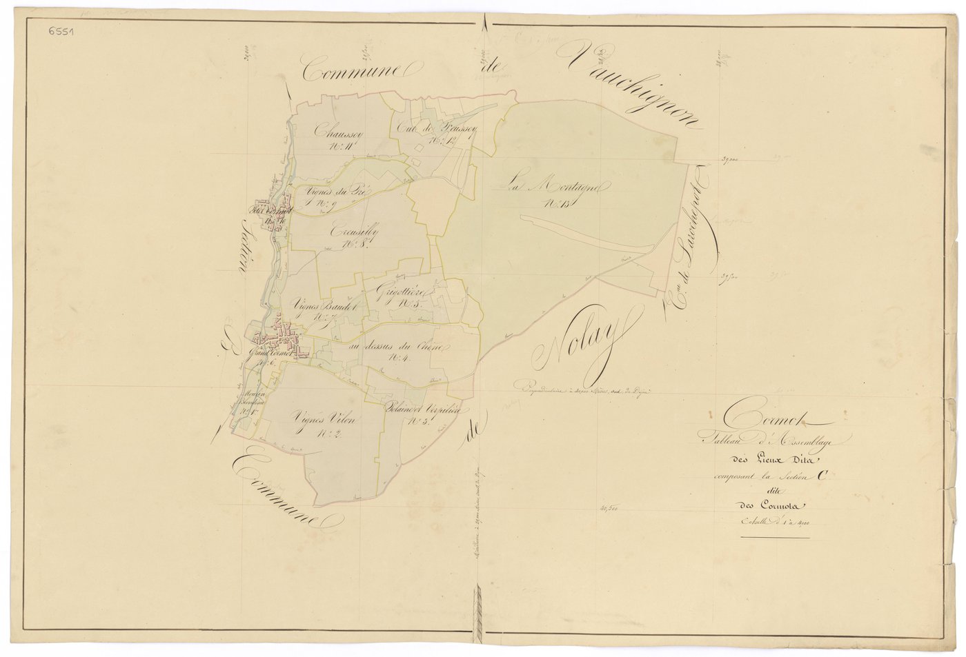 Cormot-le-Grand - Section C (tableau d'assemblage) - 3 P PLAN 202/8