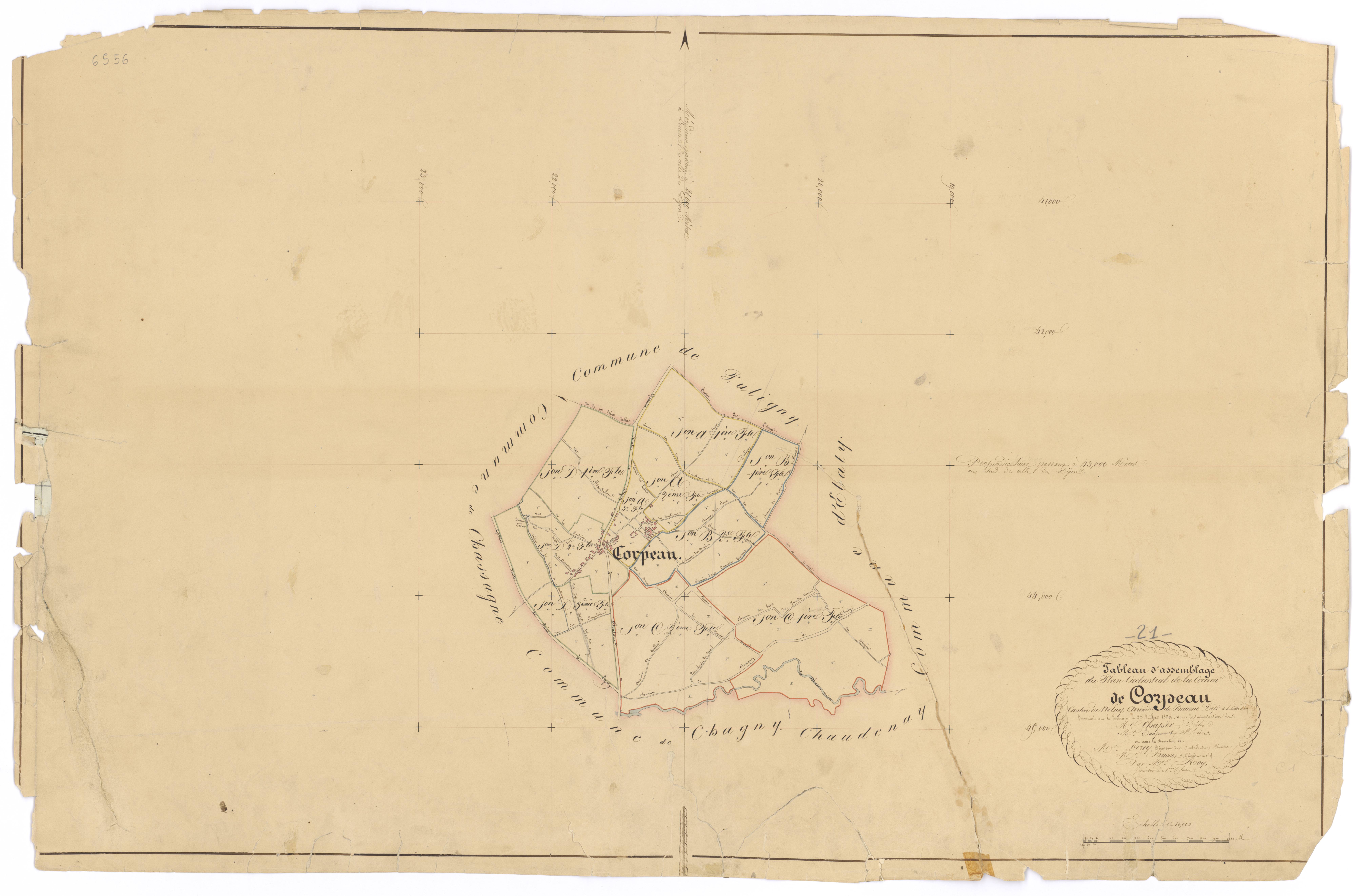 Corpeau - Tableau d'assemblage - 3 P PLAN 203/1