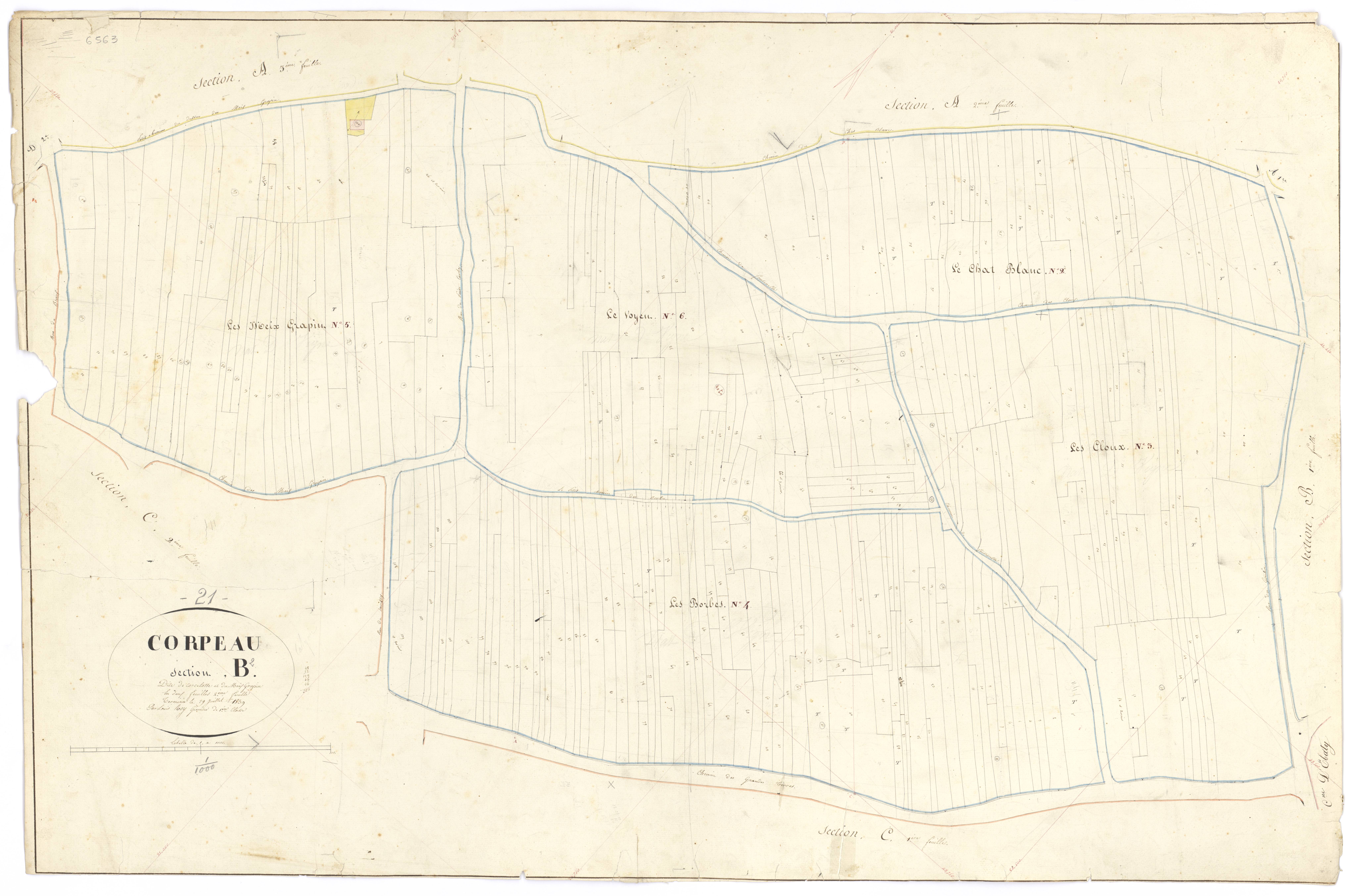Corpeau - Section B2 - 3 P PLAN 203/8