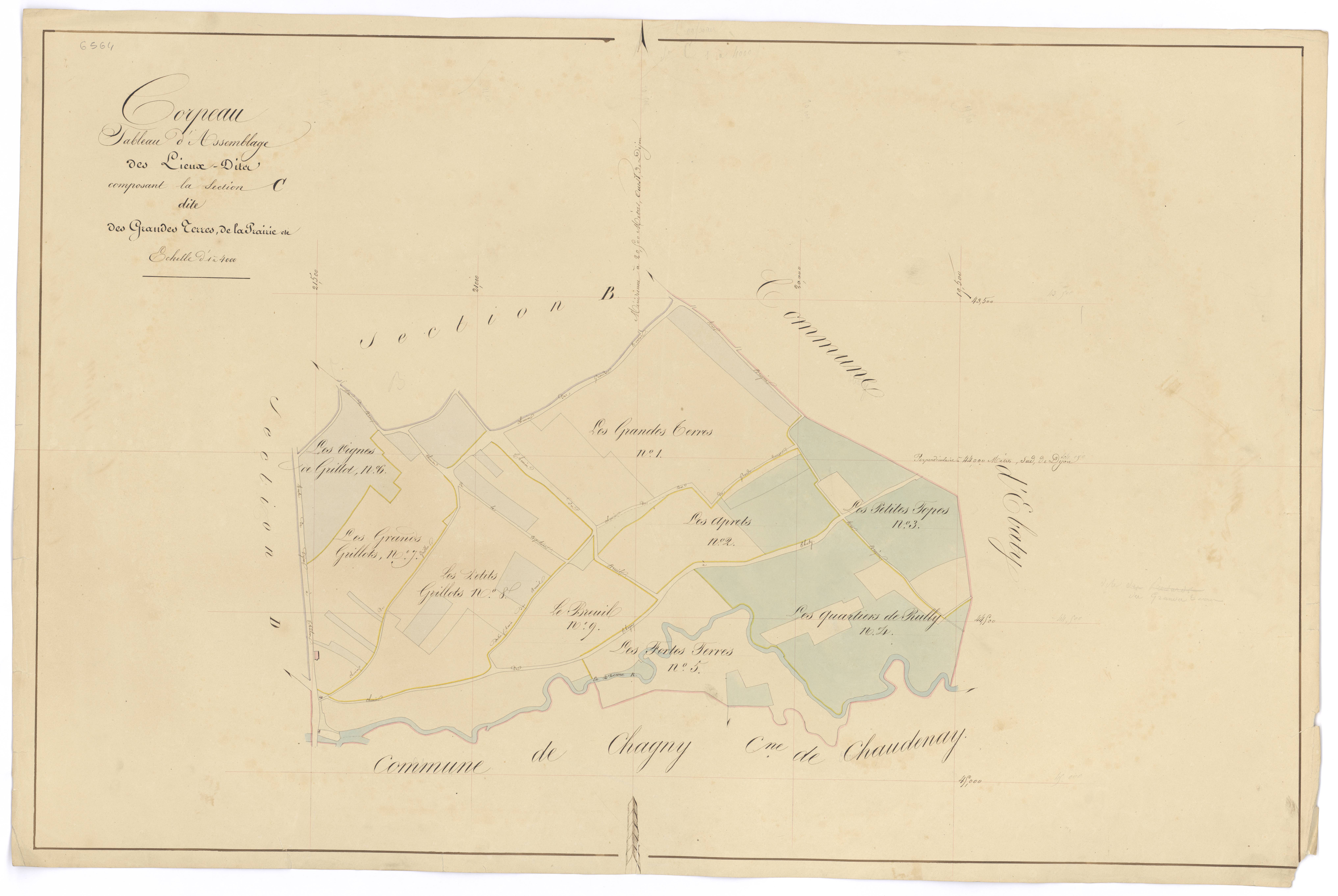 Corpeau - Section C (tableau d'assemblage) - 3 P PLAN 203/9