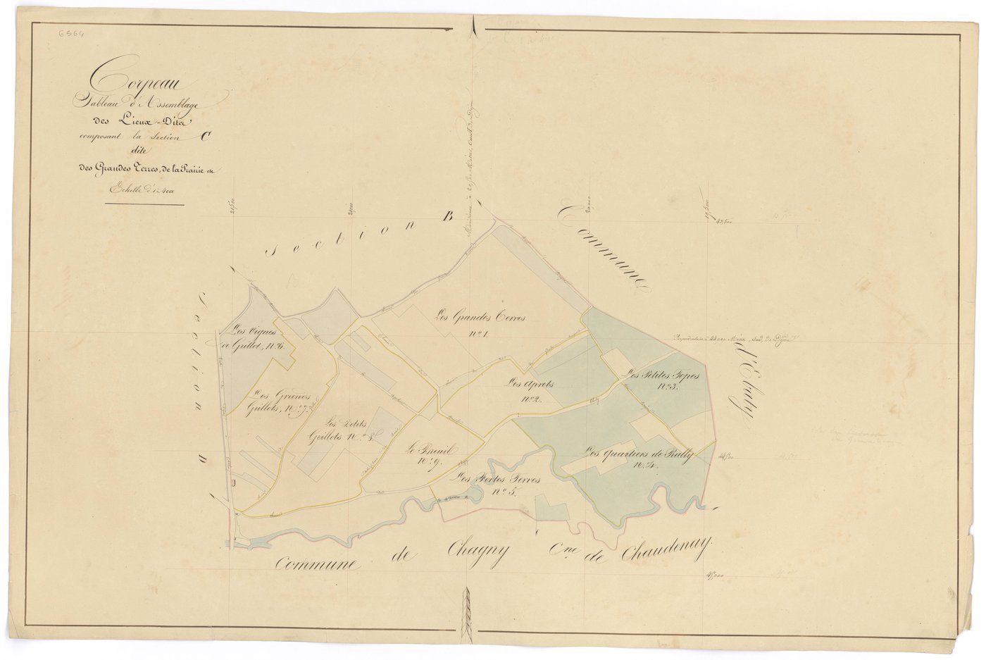 Corpeau - Section C (tableau d'assemblage) - 3 P PLAN 203/9