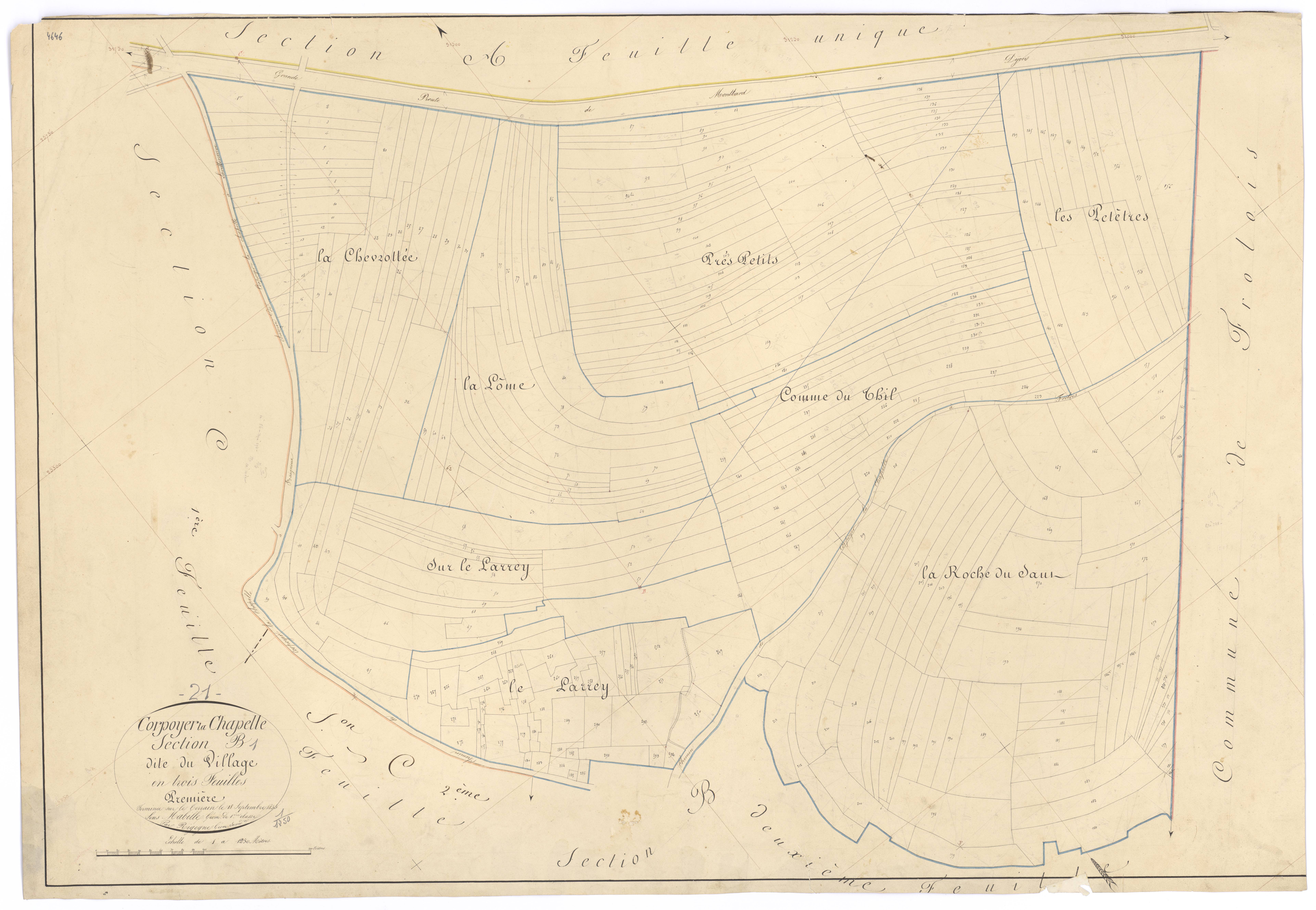 Corpoyer-la-Chapelle - Section B1 - 3 P PLAN 204/3
