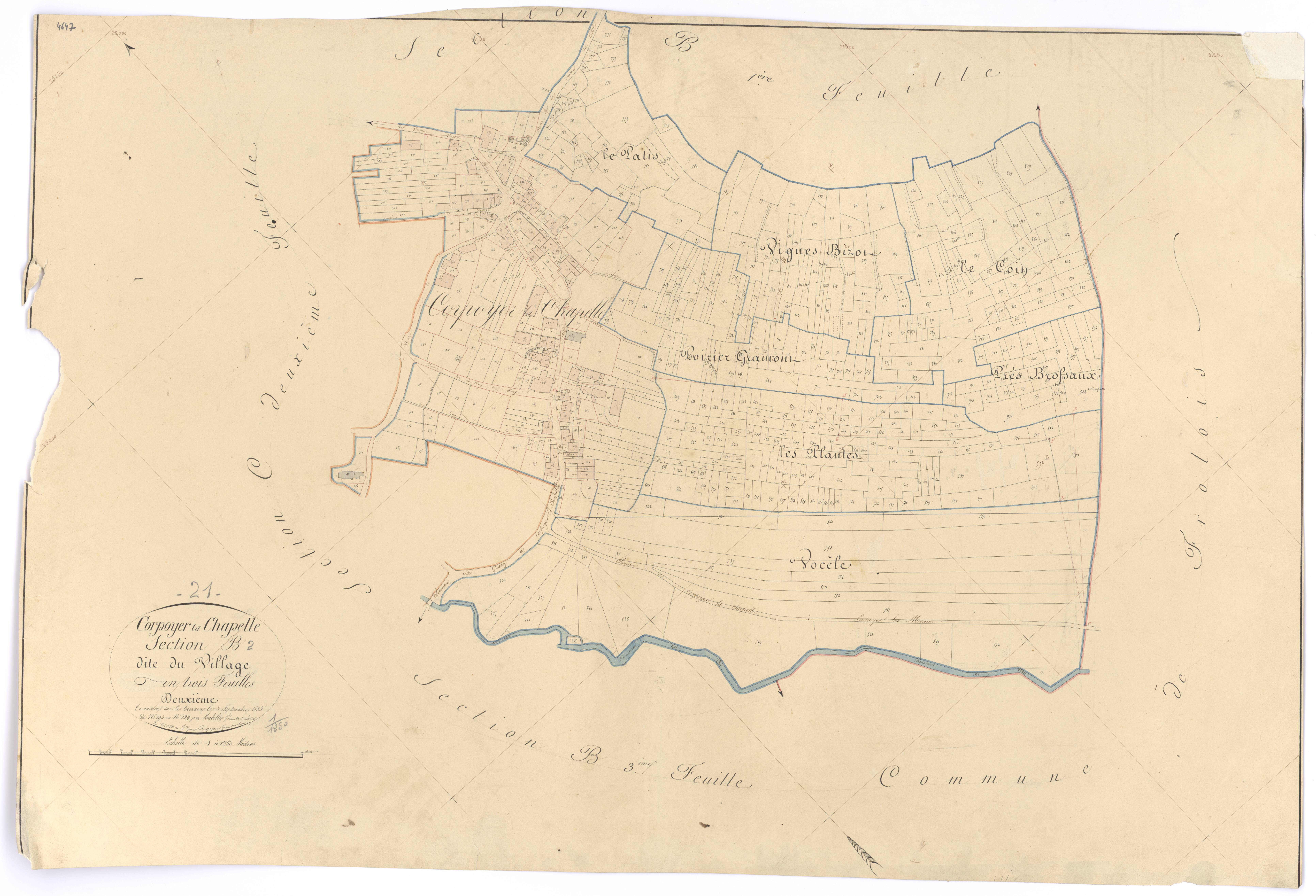Corpoyer-la-Chapelle - Section B2 - 3 P PLAN 204/4