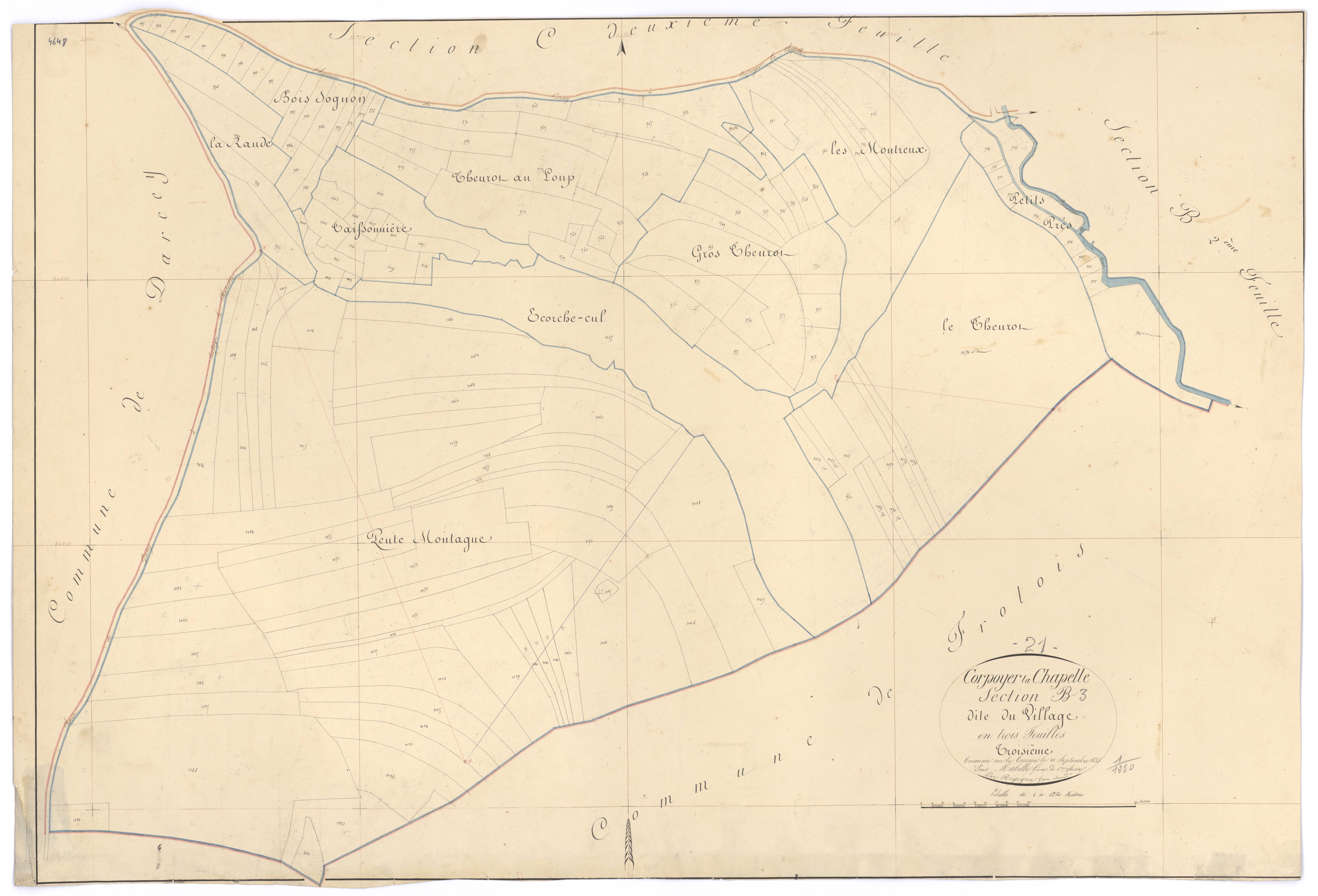 Corpoyer-la-Chapelle - Section B3 - 3 P PLAN 204/5