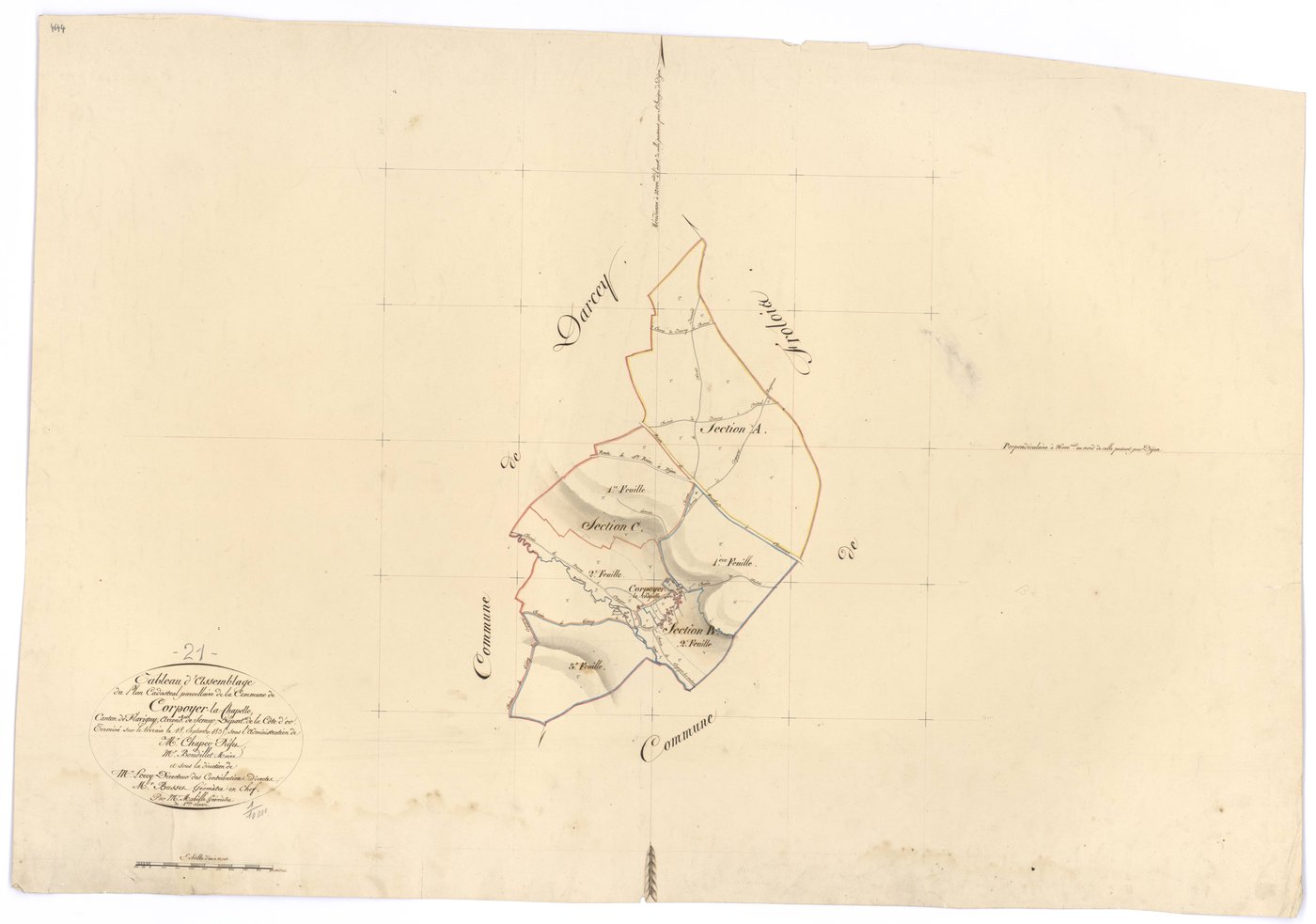 Corpoyer-la-Chapelle - Tableau d'assemblage - 3 P PLAN 204/1