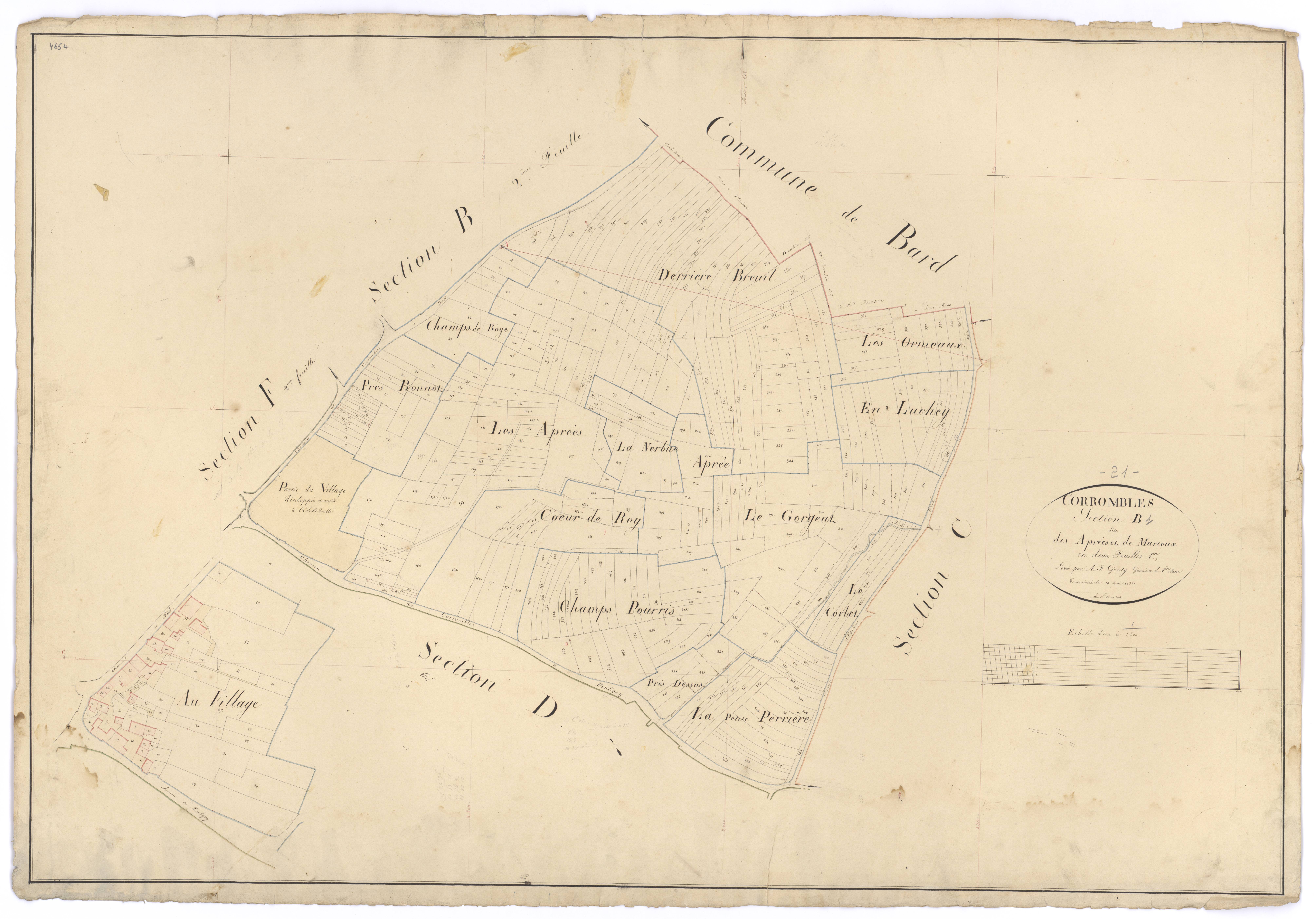 Corrombles - Section B1 - 3 P PLAN 205/4