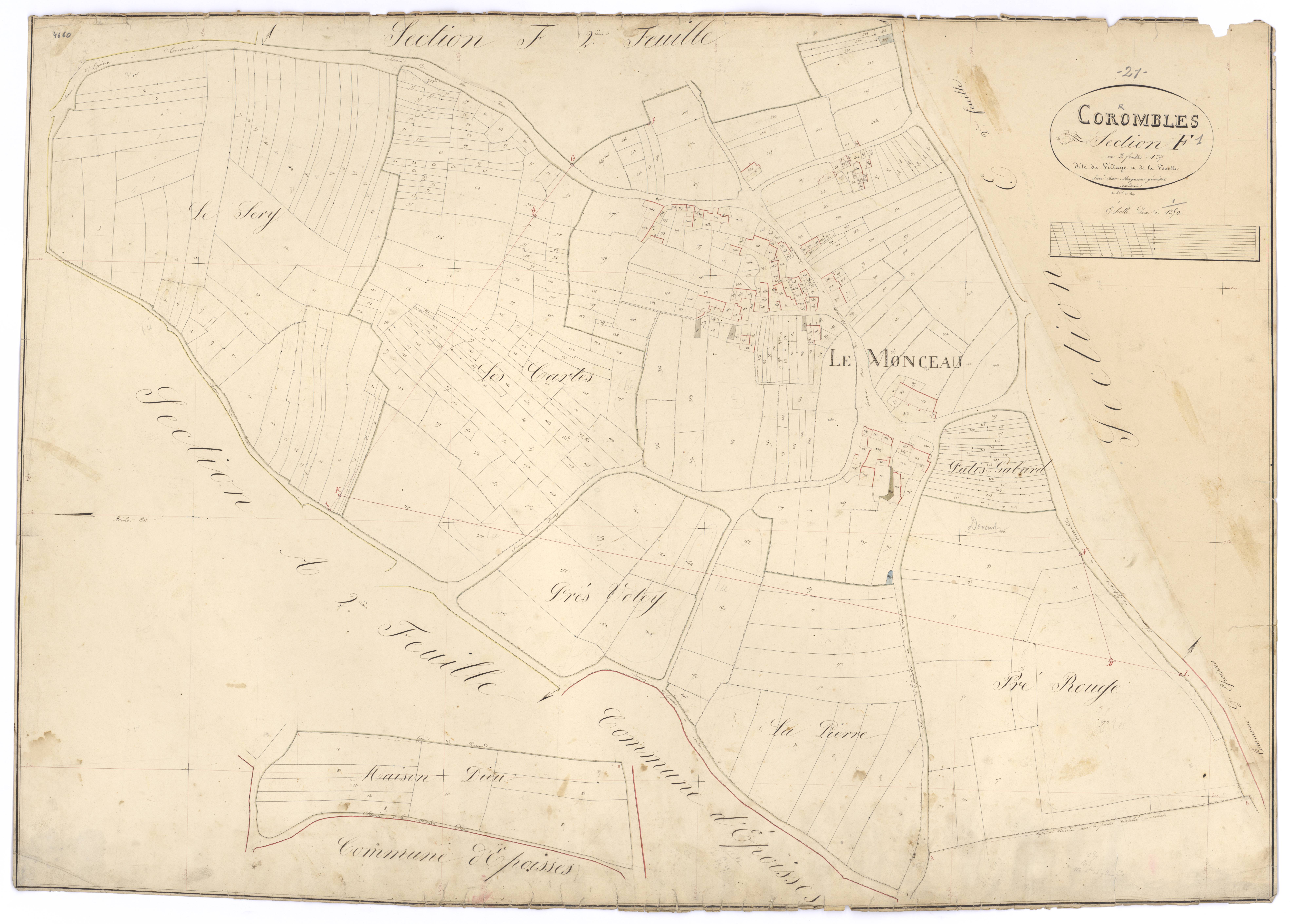 Corrombles - Section F1 - 3 P PLAN 205/10