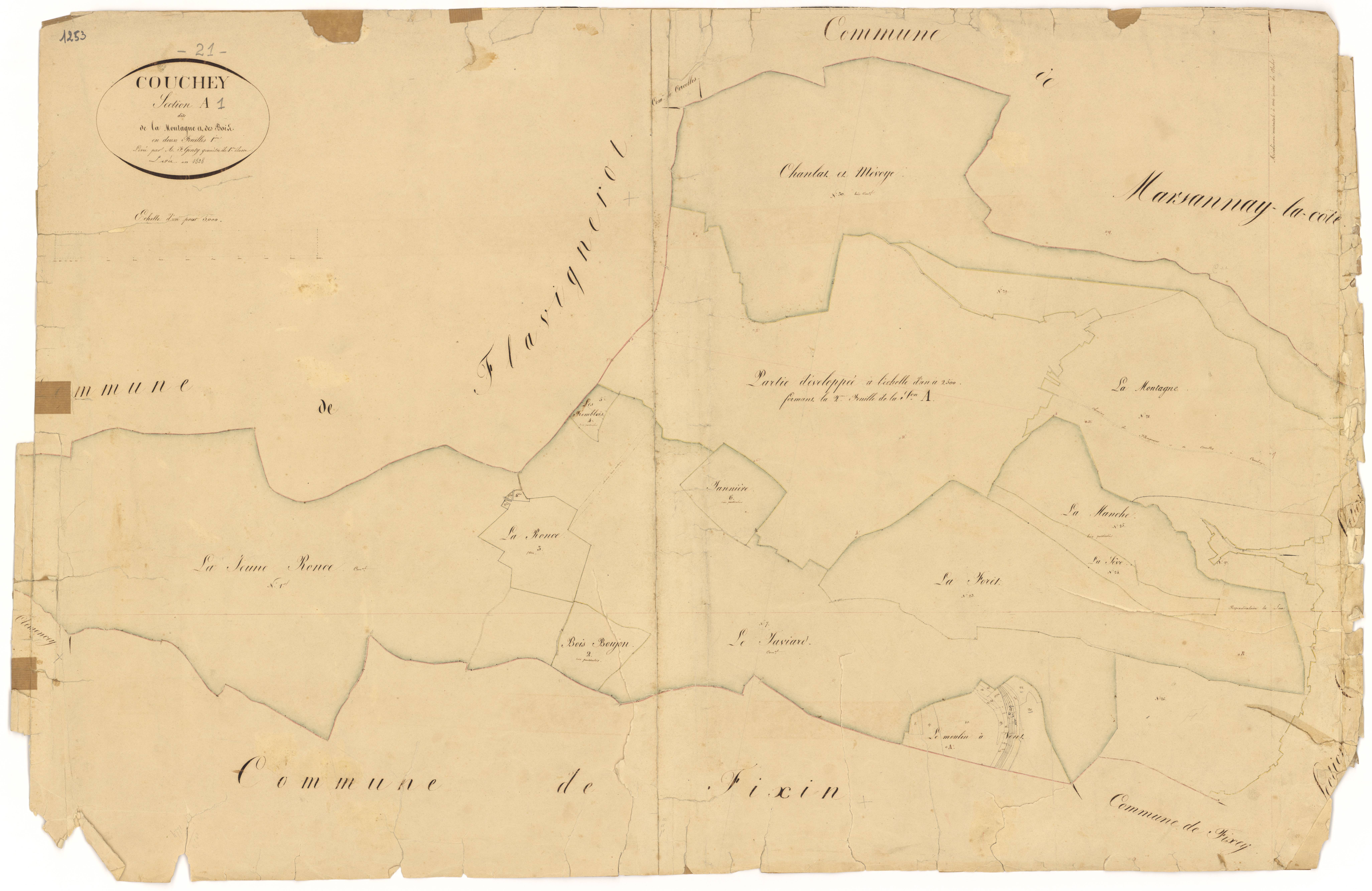 Couchey - Section A1 - 3 P PLAN 207/1