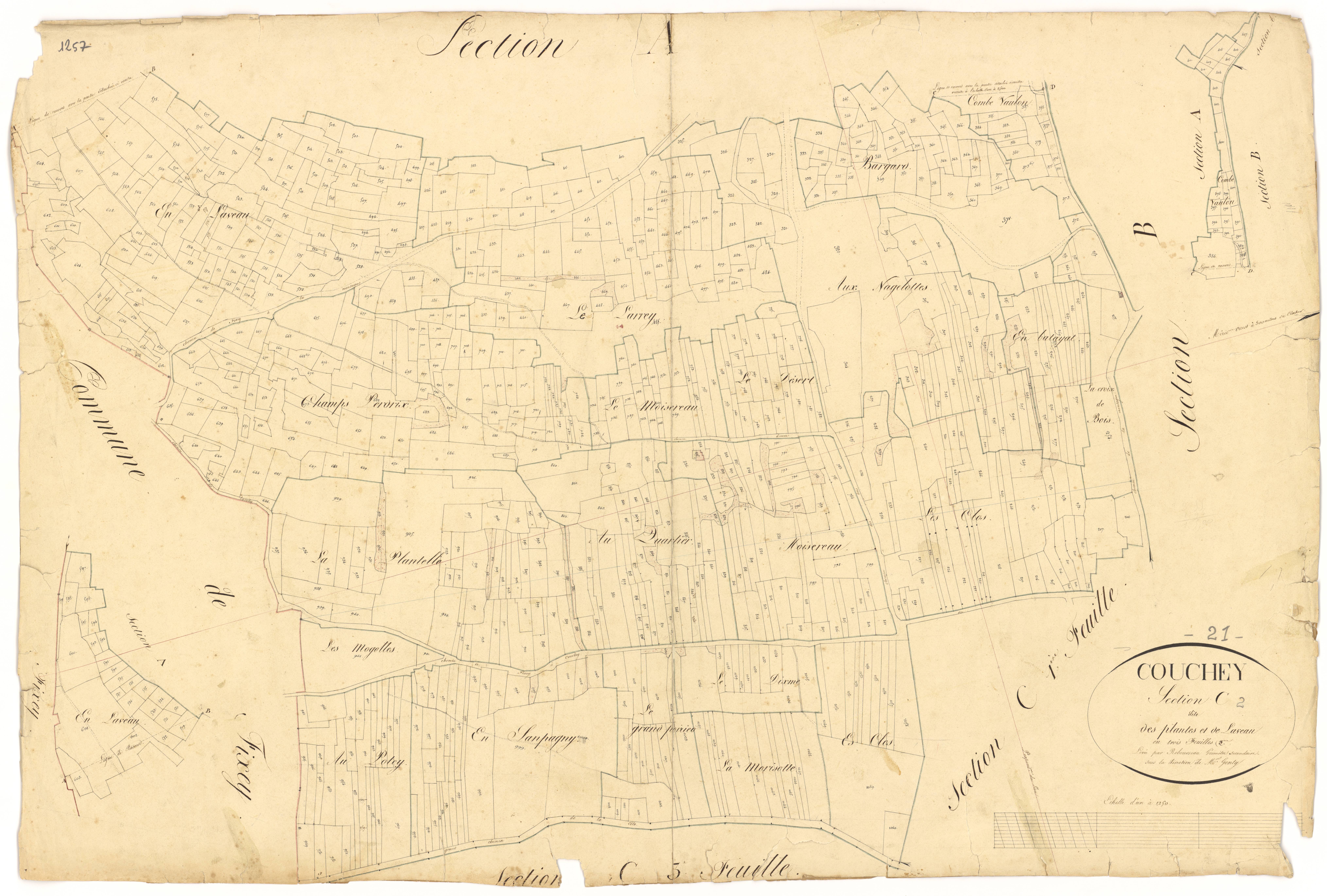 Couchey - Section C2 - 3 P PLAN 207/5