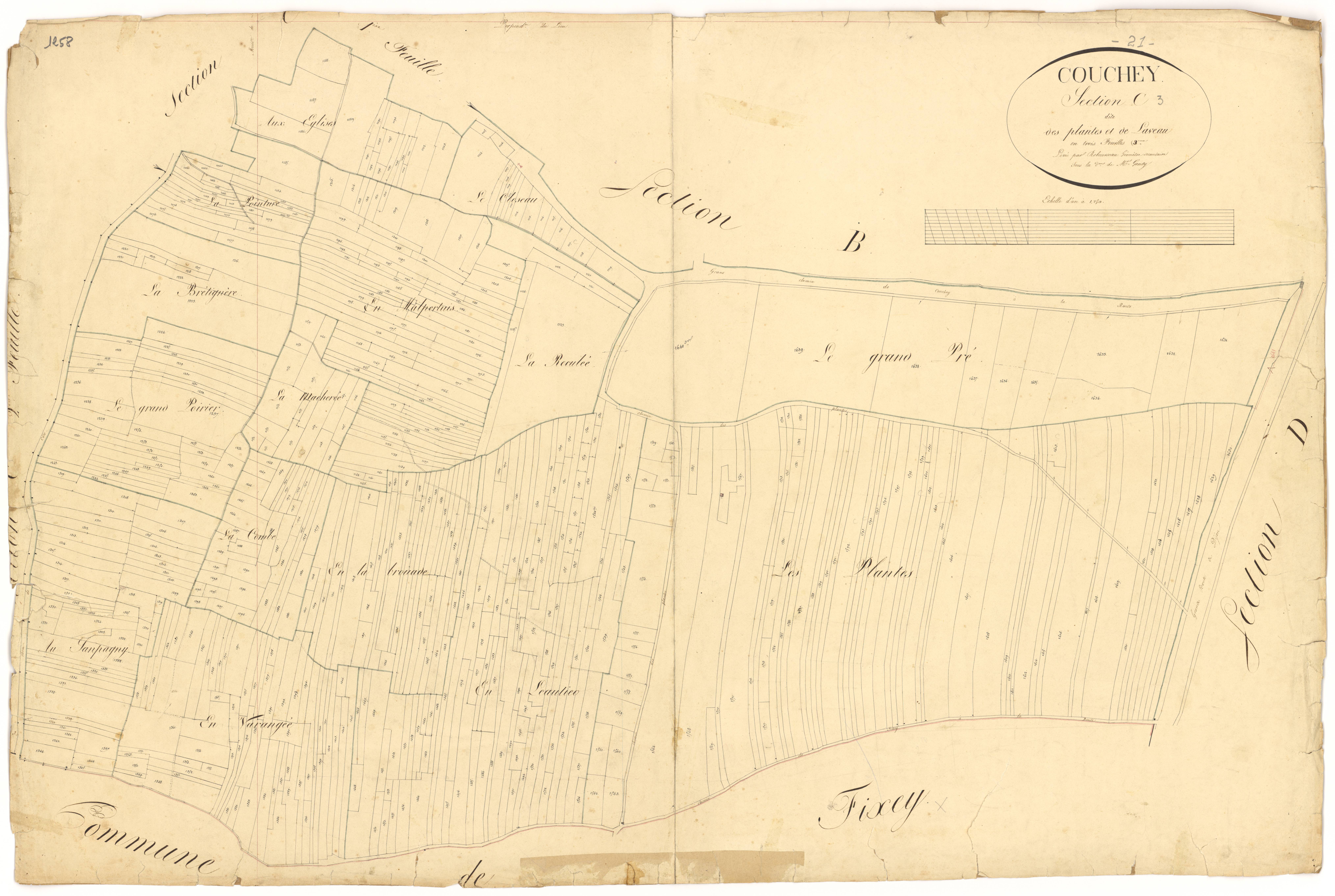 Couchey - Section C3 - 3 P PLAN 207/6