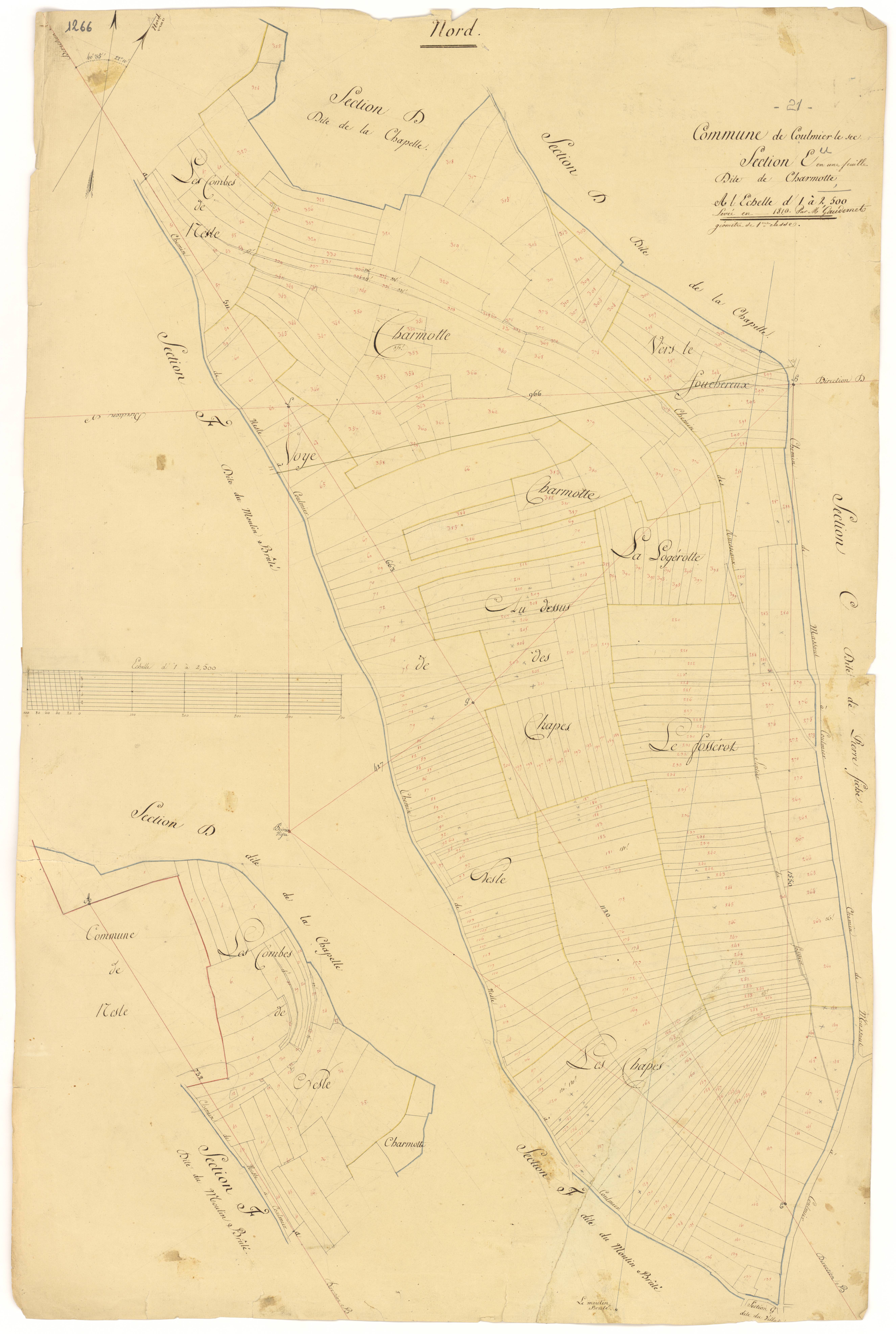 Coulmier-le-Sec - Section E - 3 P PLAN 208/7