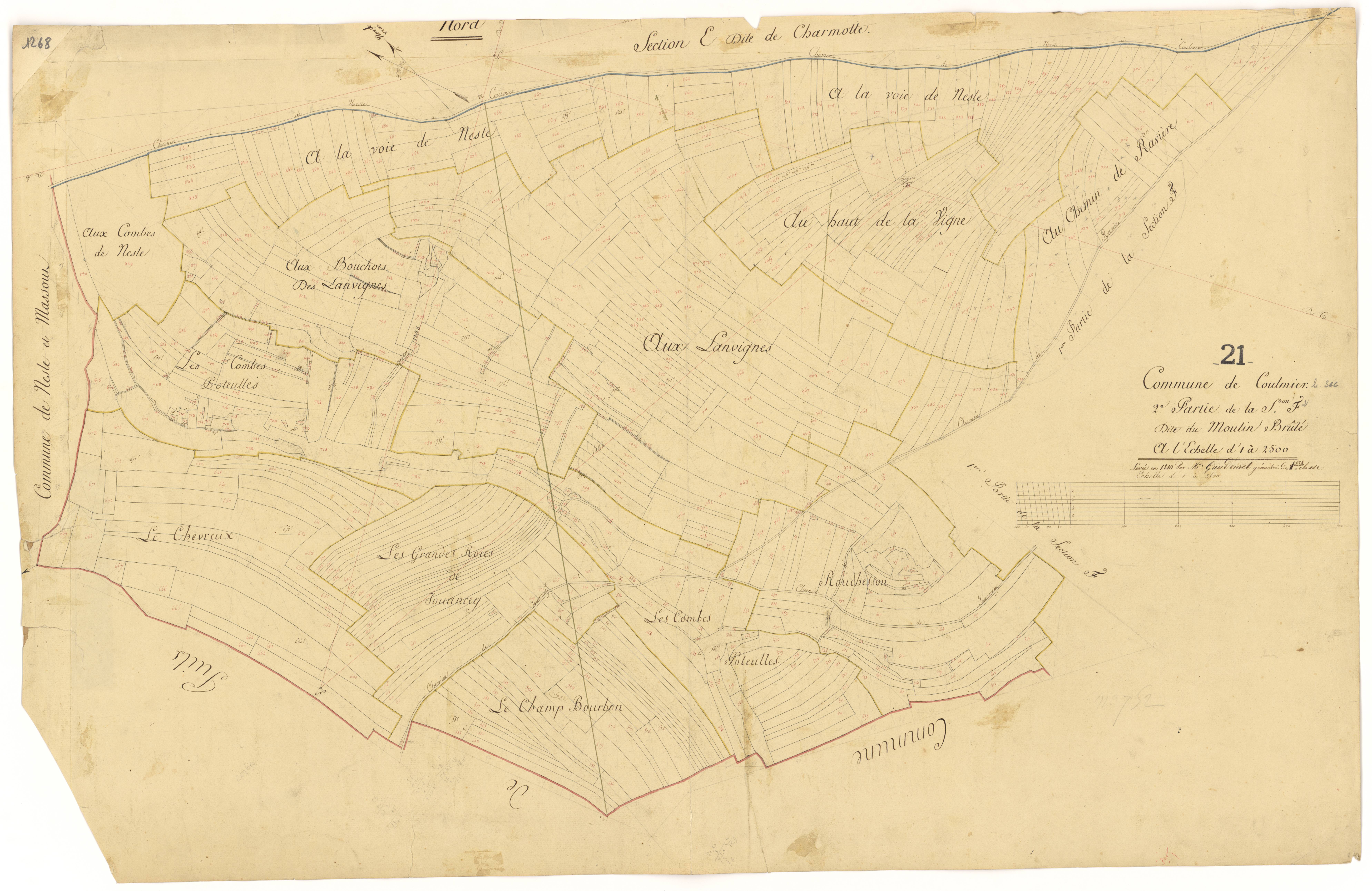 Coulmier-le-Sec - Section F2 - 3 P PLAN 208/9