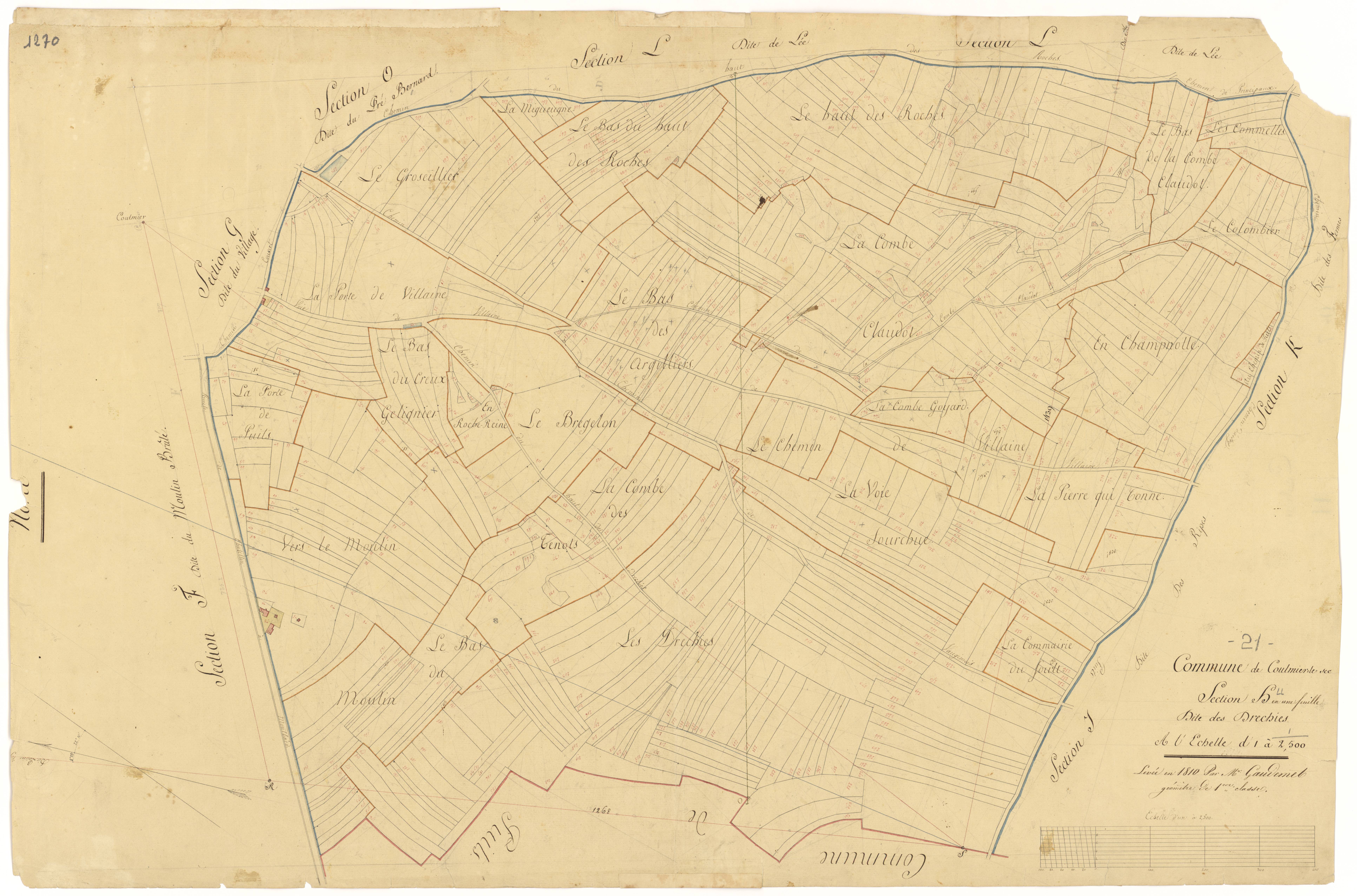 Coulmier-le-Sec - Section H - 3 P PLAN 208/11