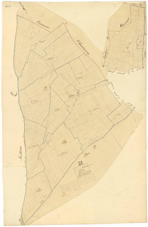 Coulmier-le-Sec - Section P - 3 P PLAN 208/18
