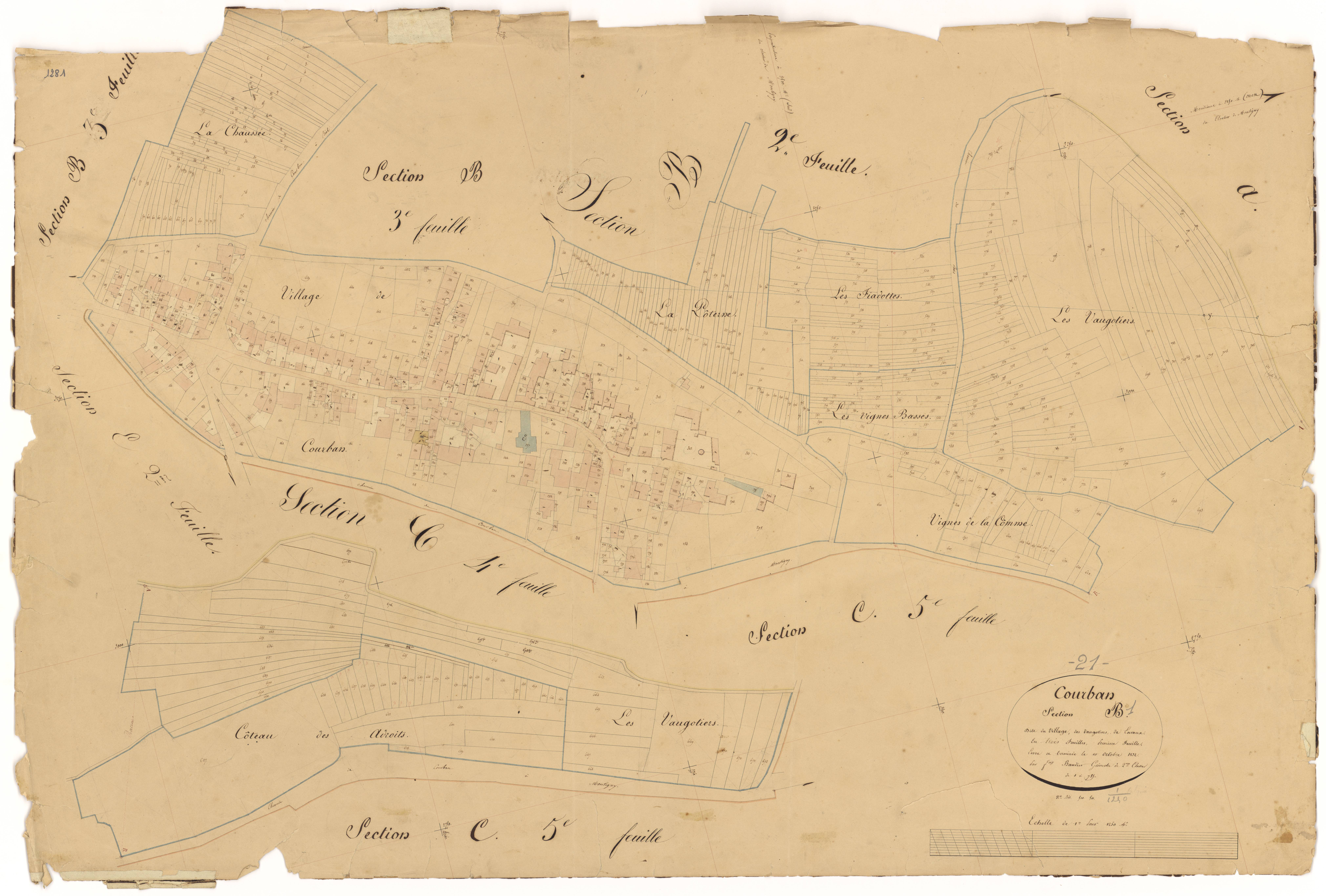 Courban - Section B1 - 3 P PLAN 209/3