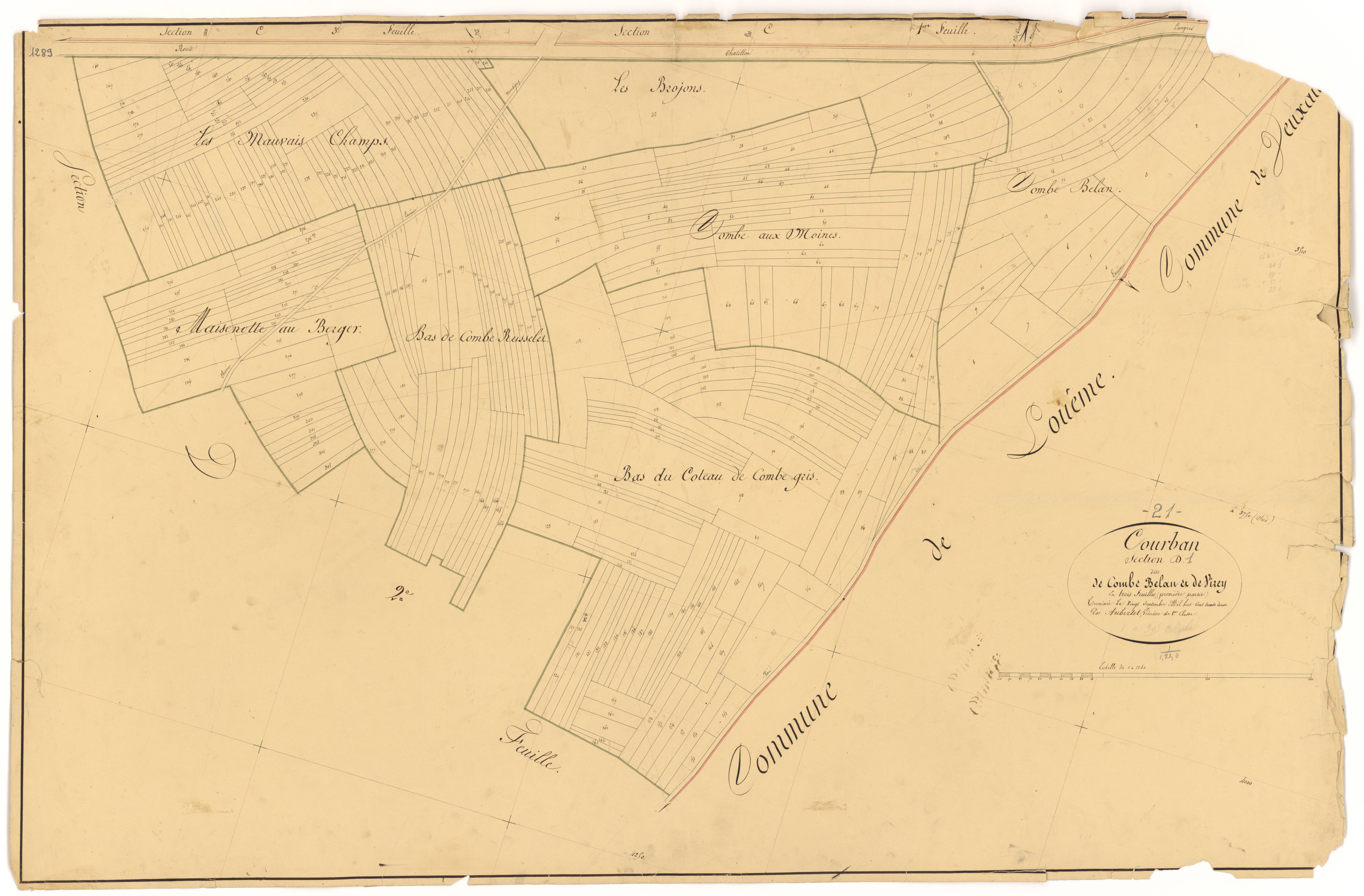Courban - Section D1 - 3 P PLAN 209/11