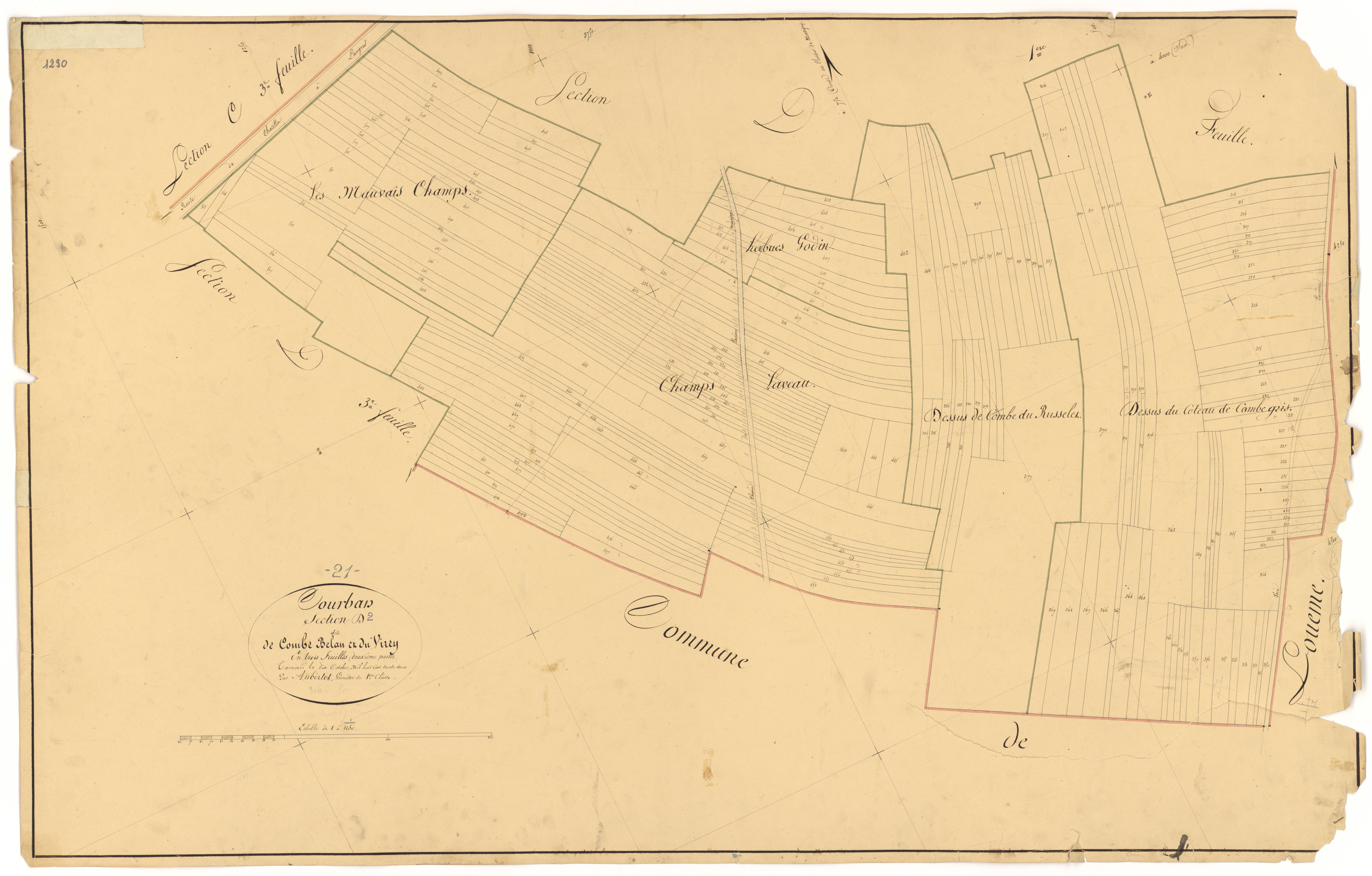 Courban - Section D2 - 3 P PLAN 209/12