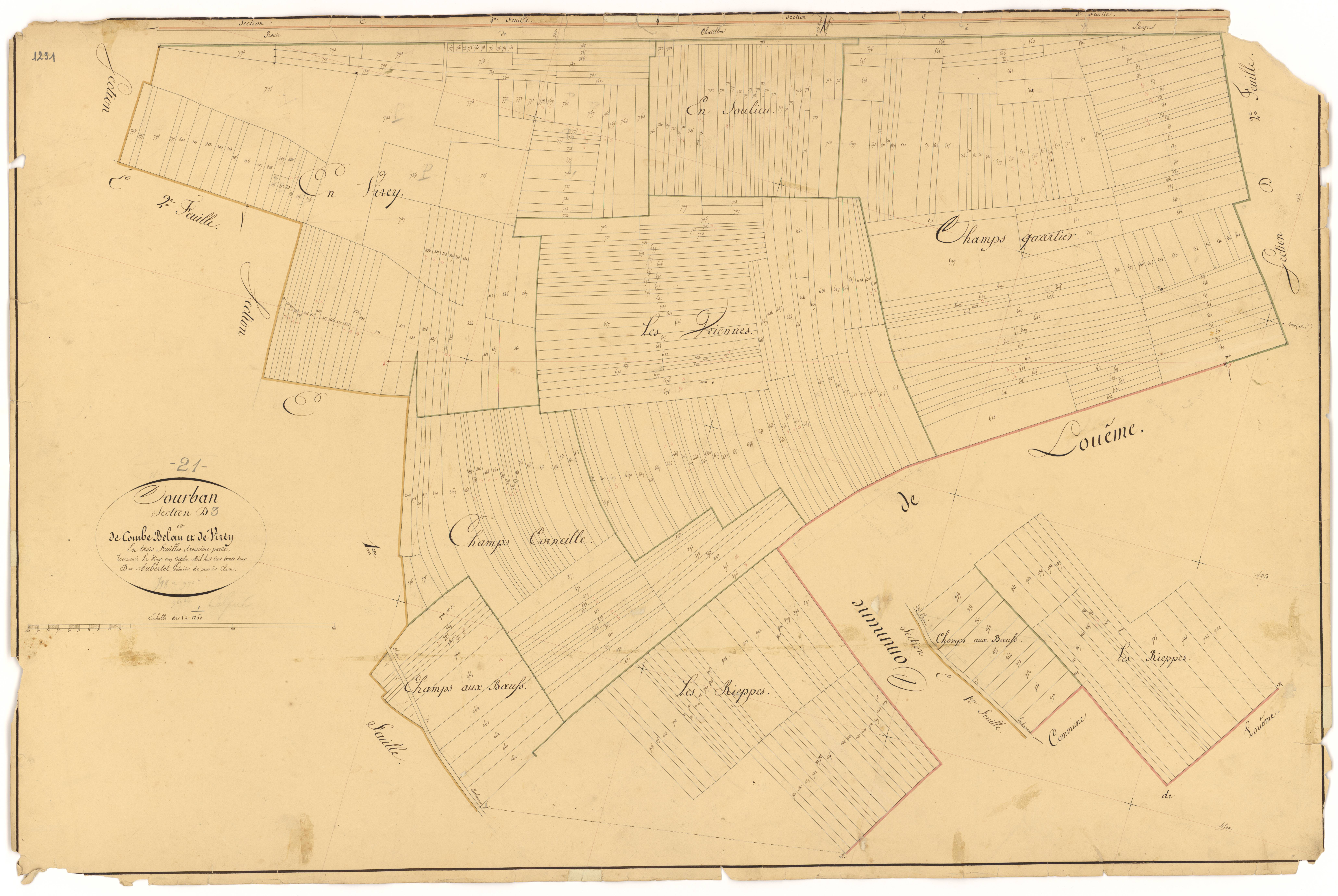 Courban - Section D3 - 3 P PLAN 209/13