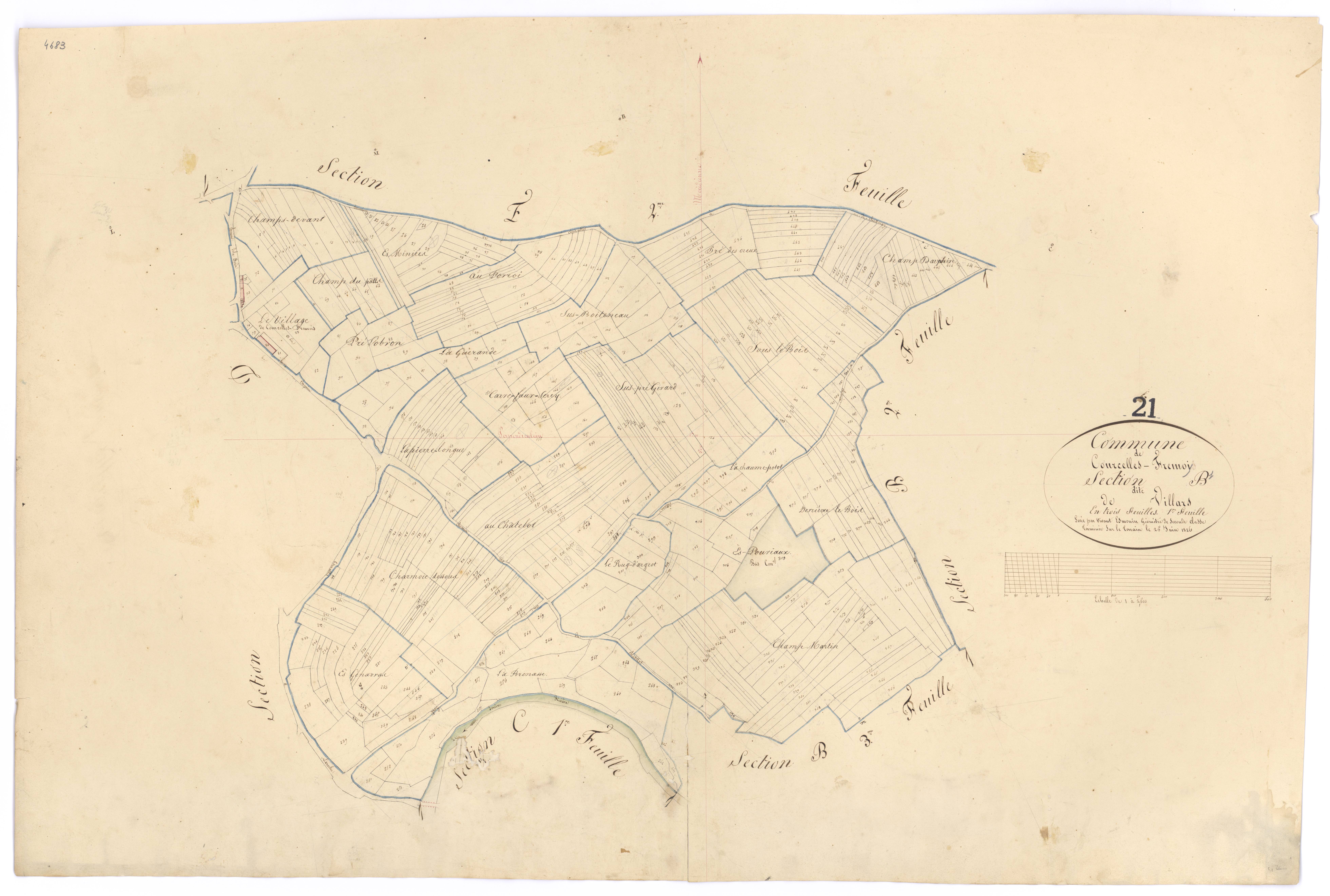 Courcelles-Frémoy - Section B1 - 3 P PLAN 210/4