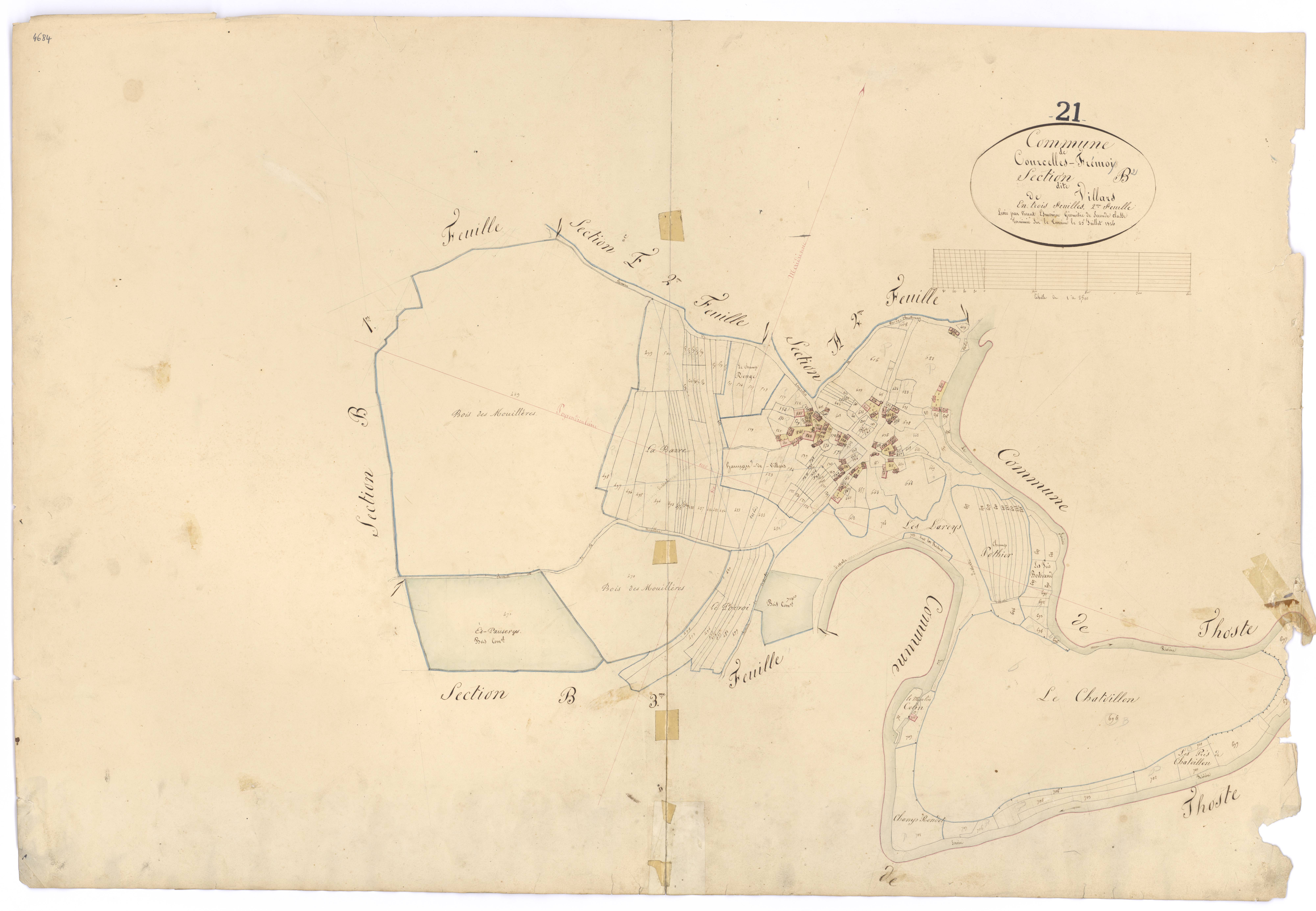Courcelles-Frémoy - Section B2 - 3 P PLAN 210/5