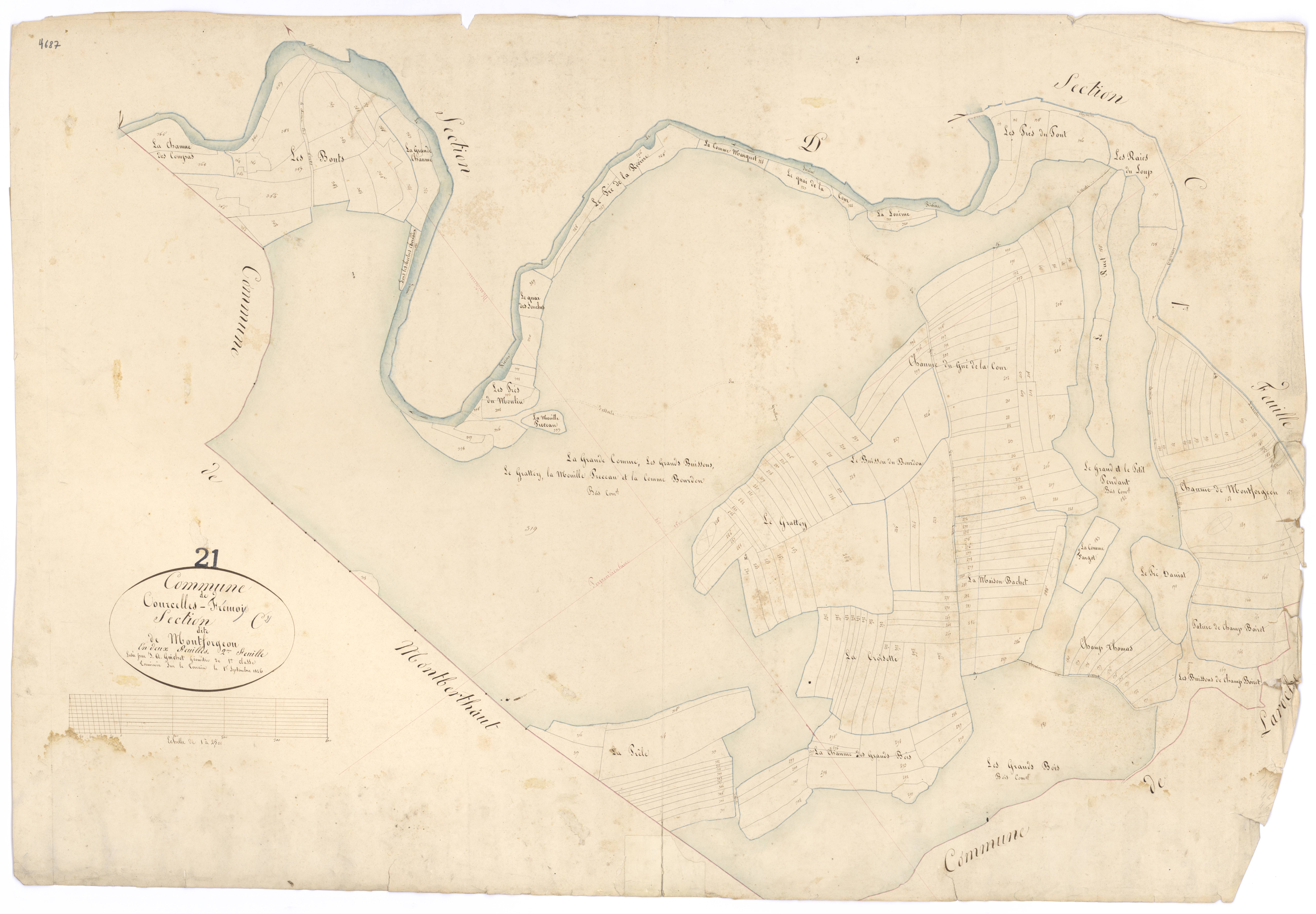 Courcelles-Frémoy - Section C2 - 3 P PLAN 210/8