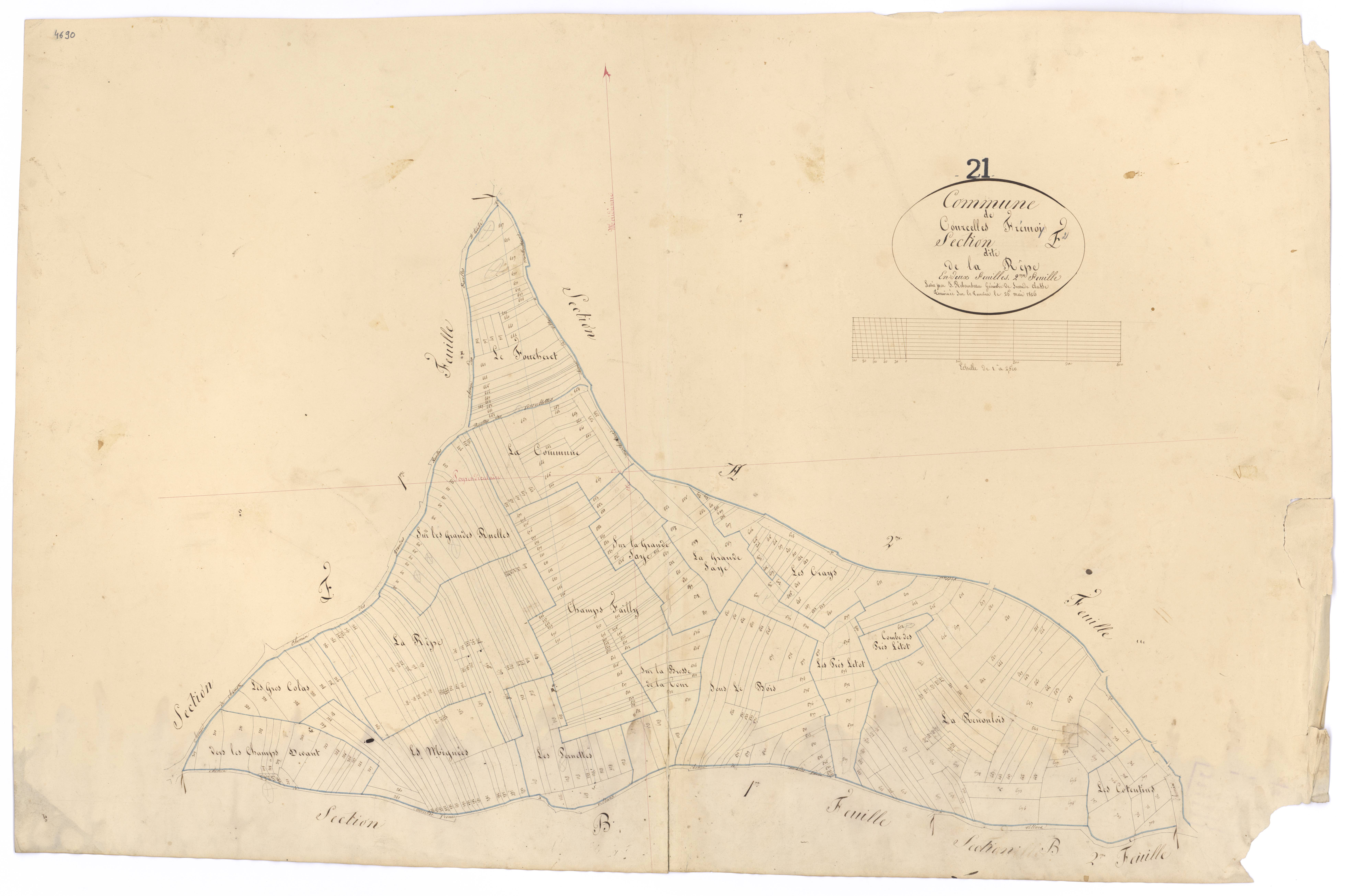Courcelles-Frémoy - Section E2 - 3 P PLAN 210/11