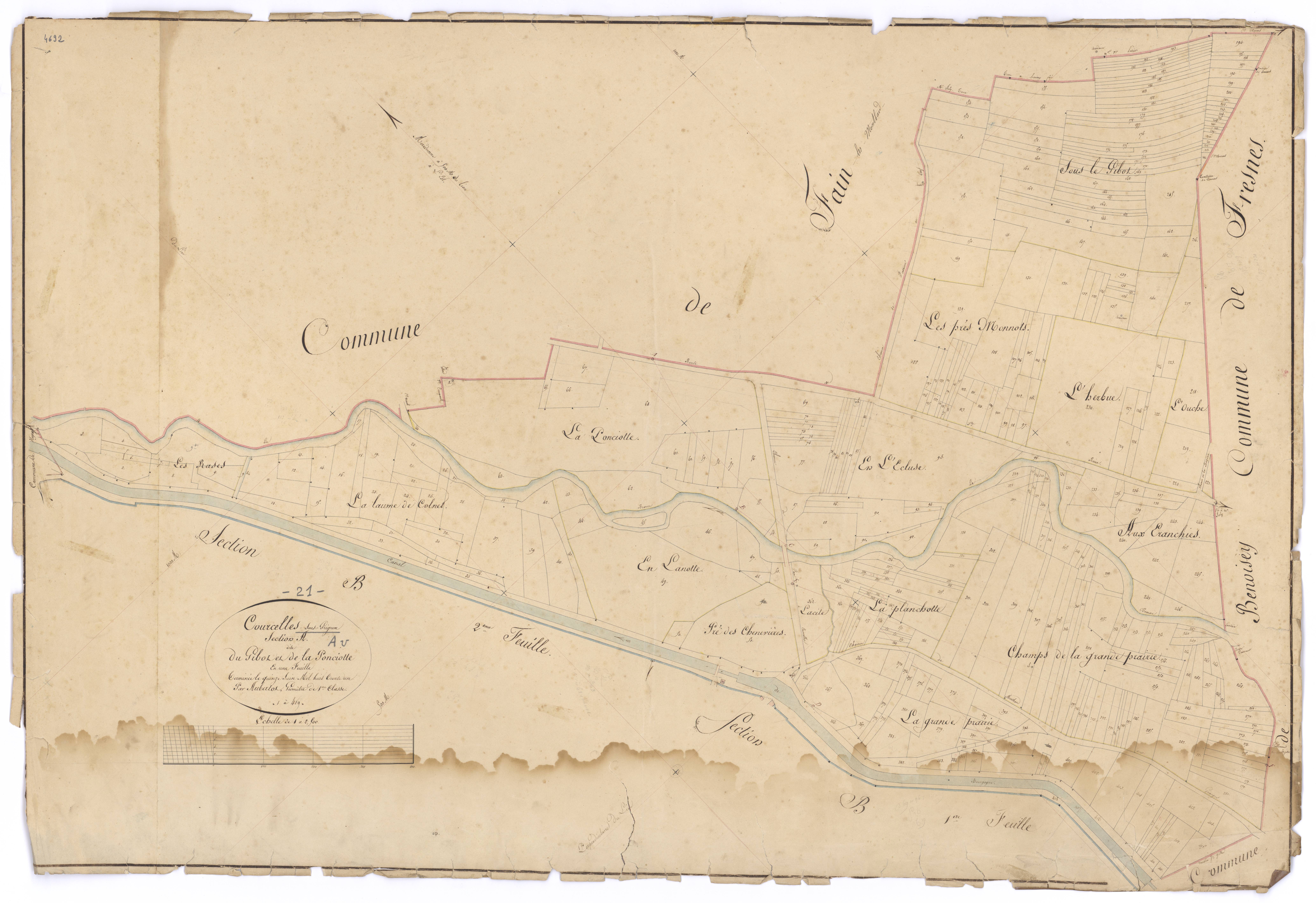 Courcelles-lès-Montbard - Section A - 3 P PLAN 211/2