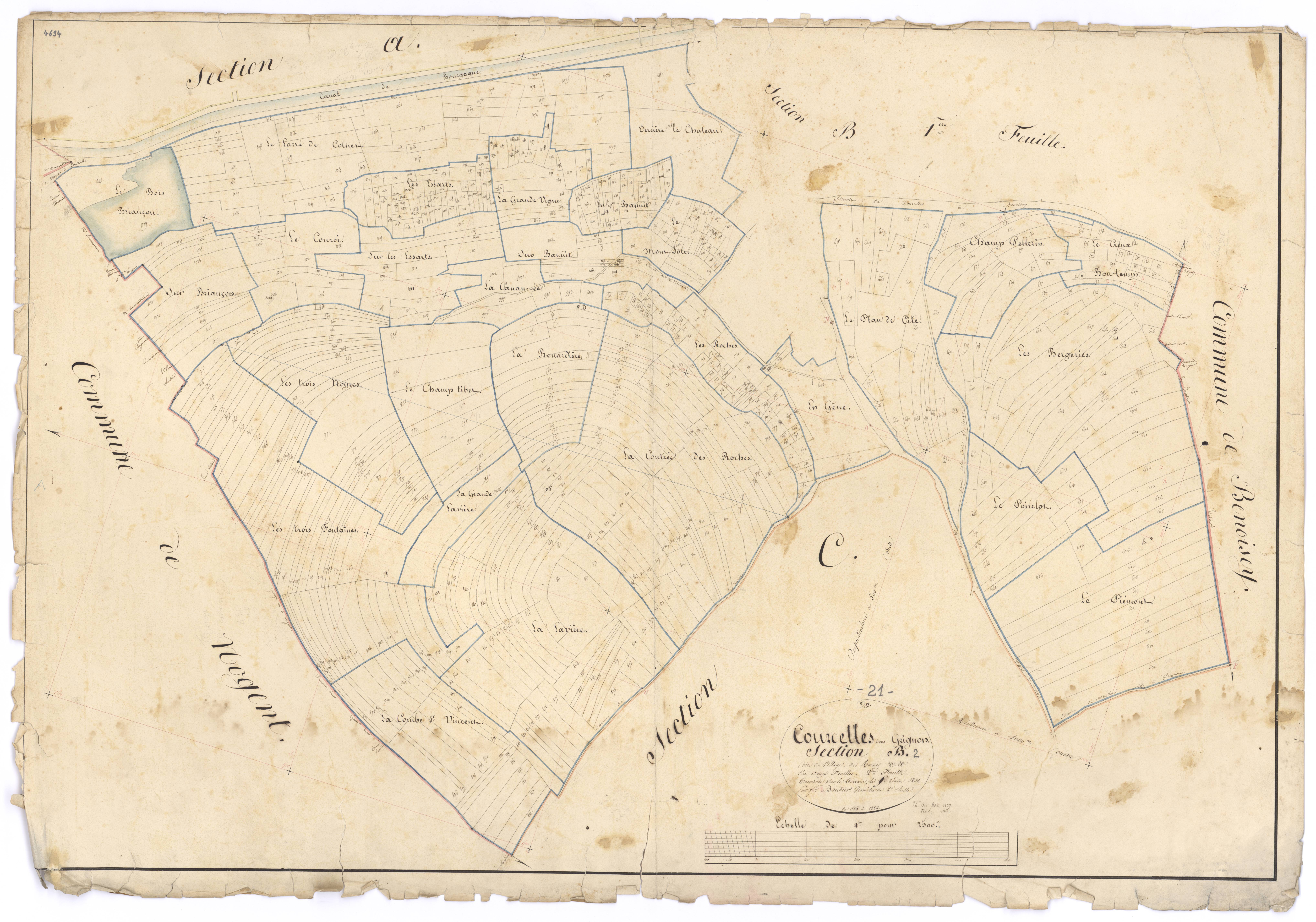 Courcelles-lès-Montbard - Section B2 - 3 P PLAN 211/4