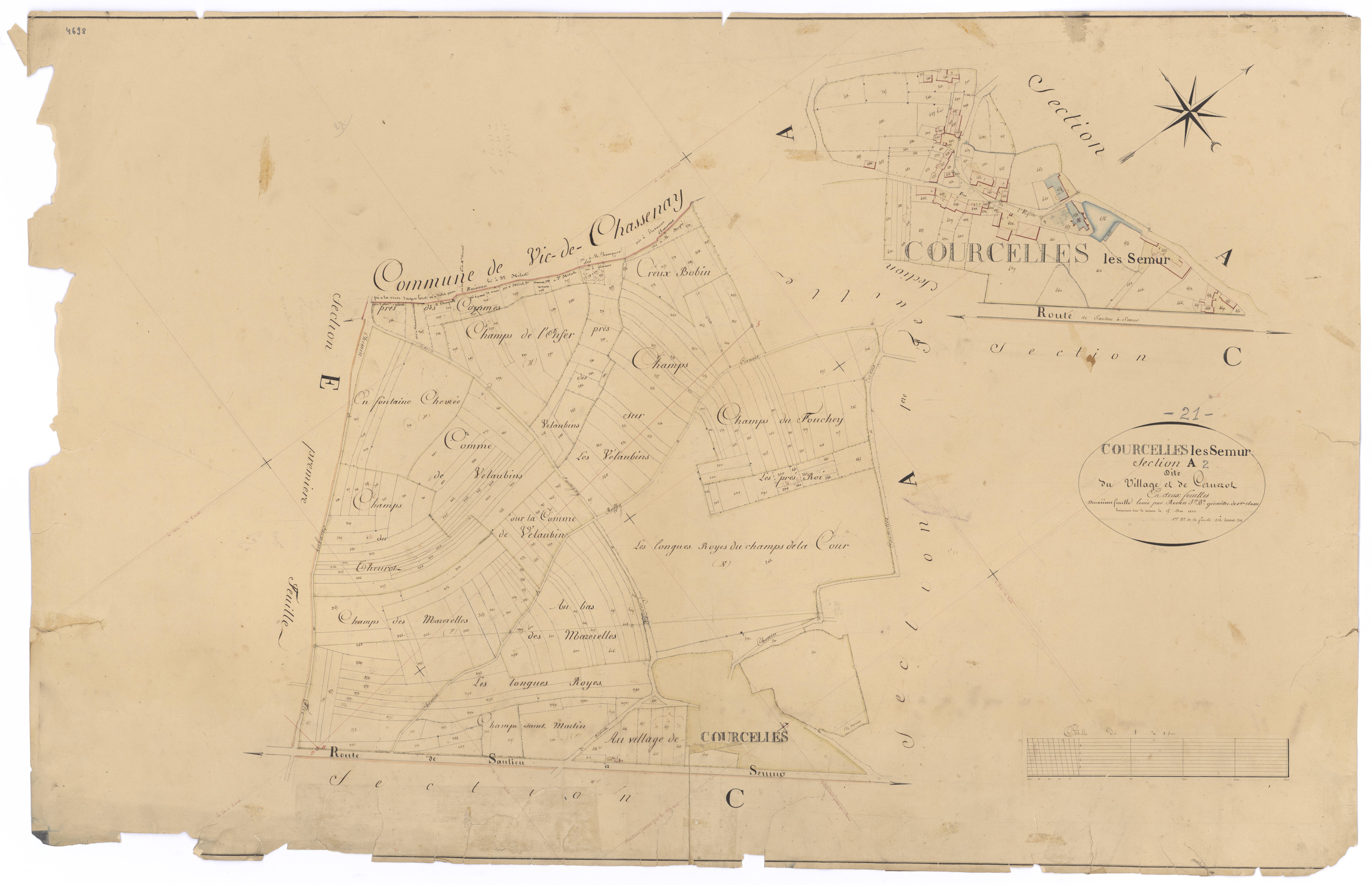 Courcelles-lès-Semur - Section A2 - 3 P PLAN 212/3