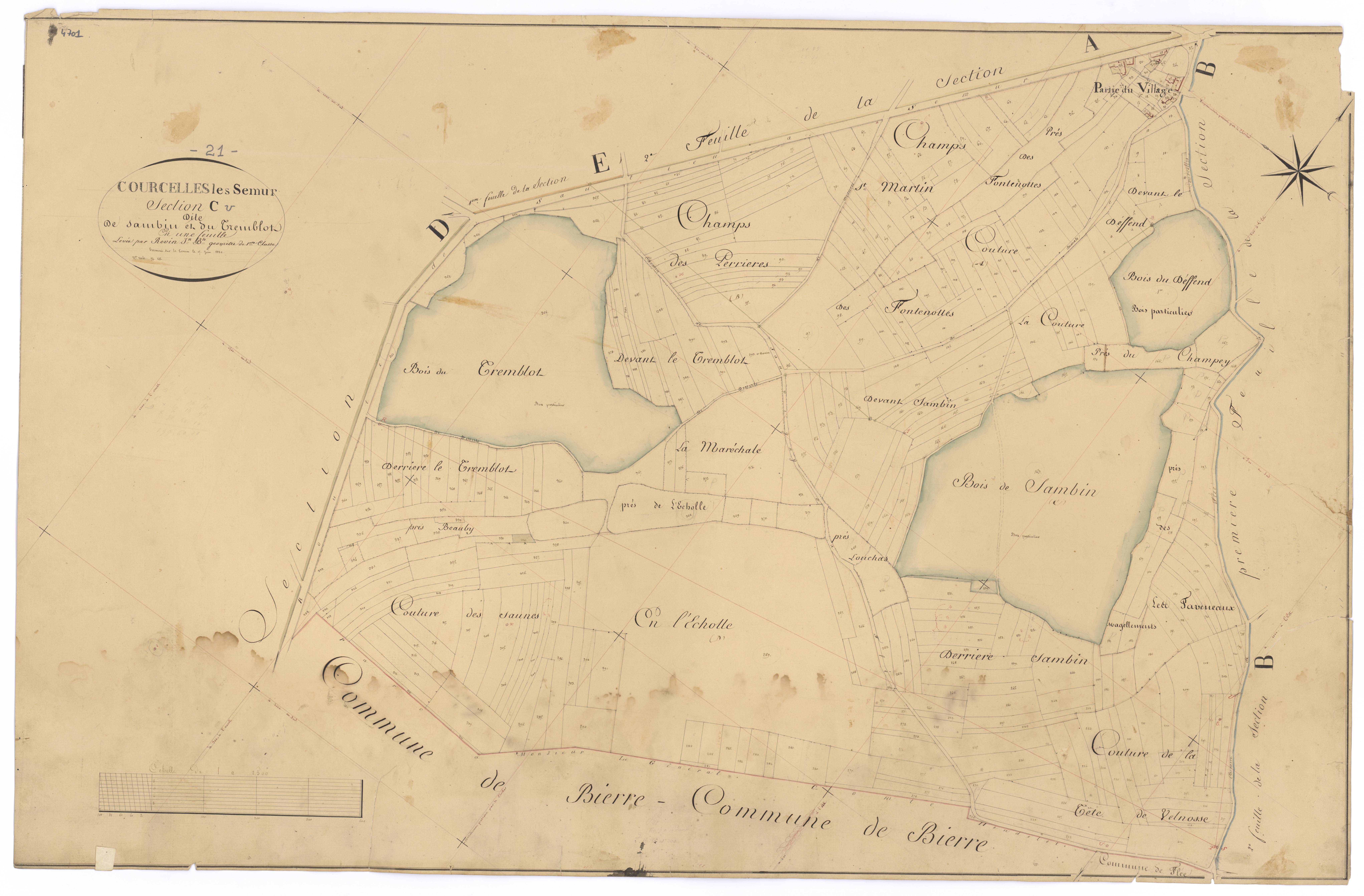 Courcelles-lès-Semur - Section C - 3 P PLAN 212/6