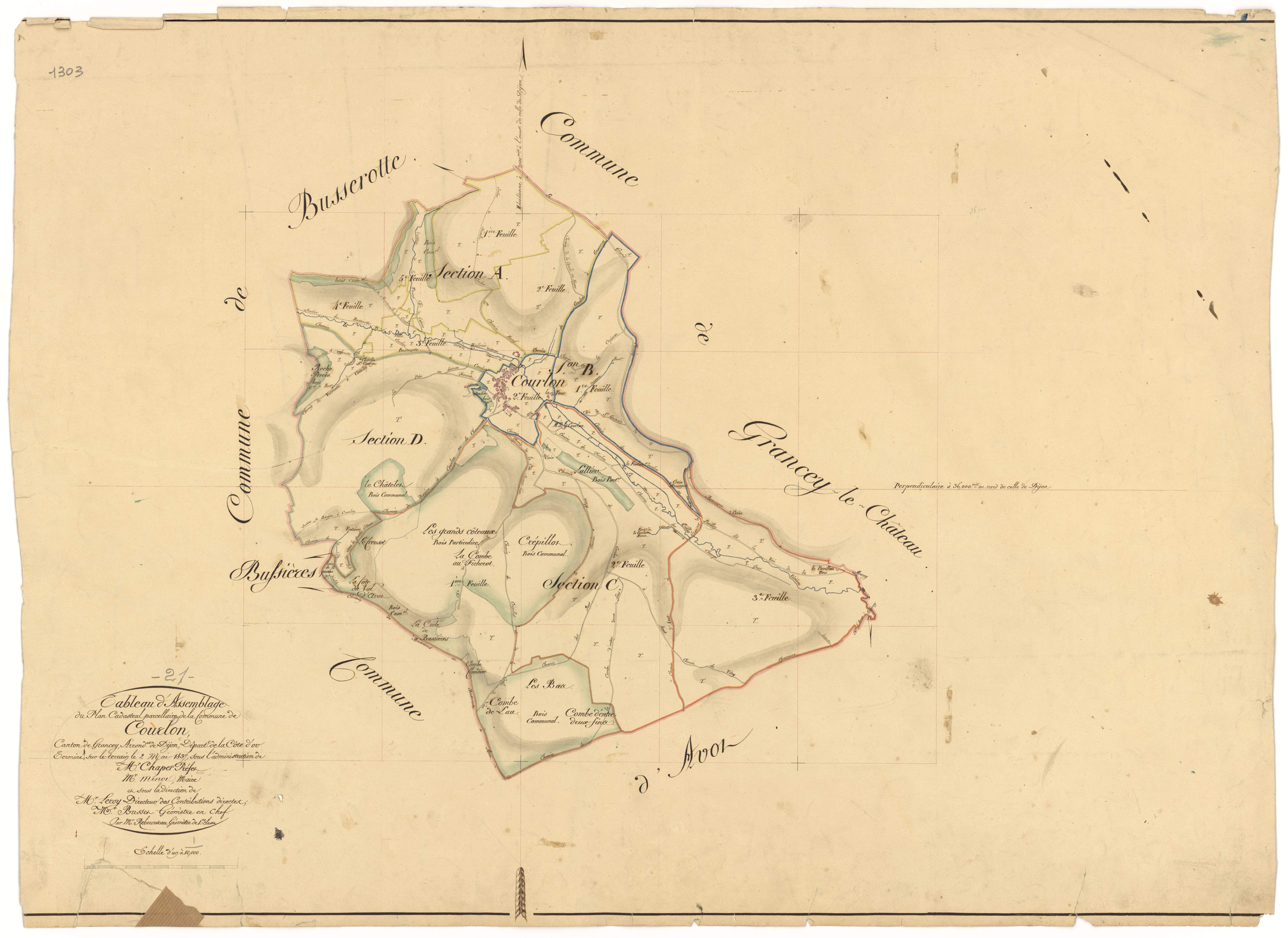 Courlon - Tableau d'assemblage - 3 P PLAN 215/1