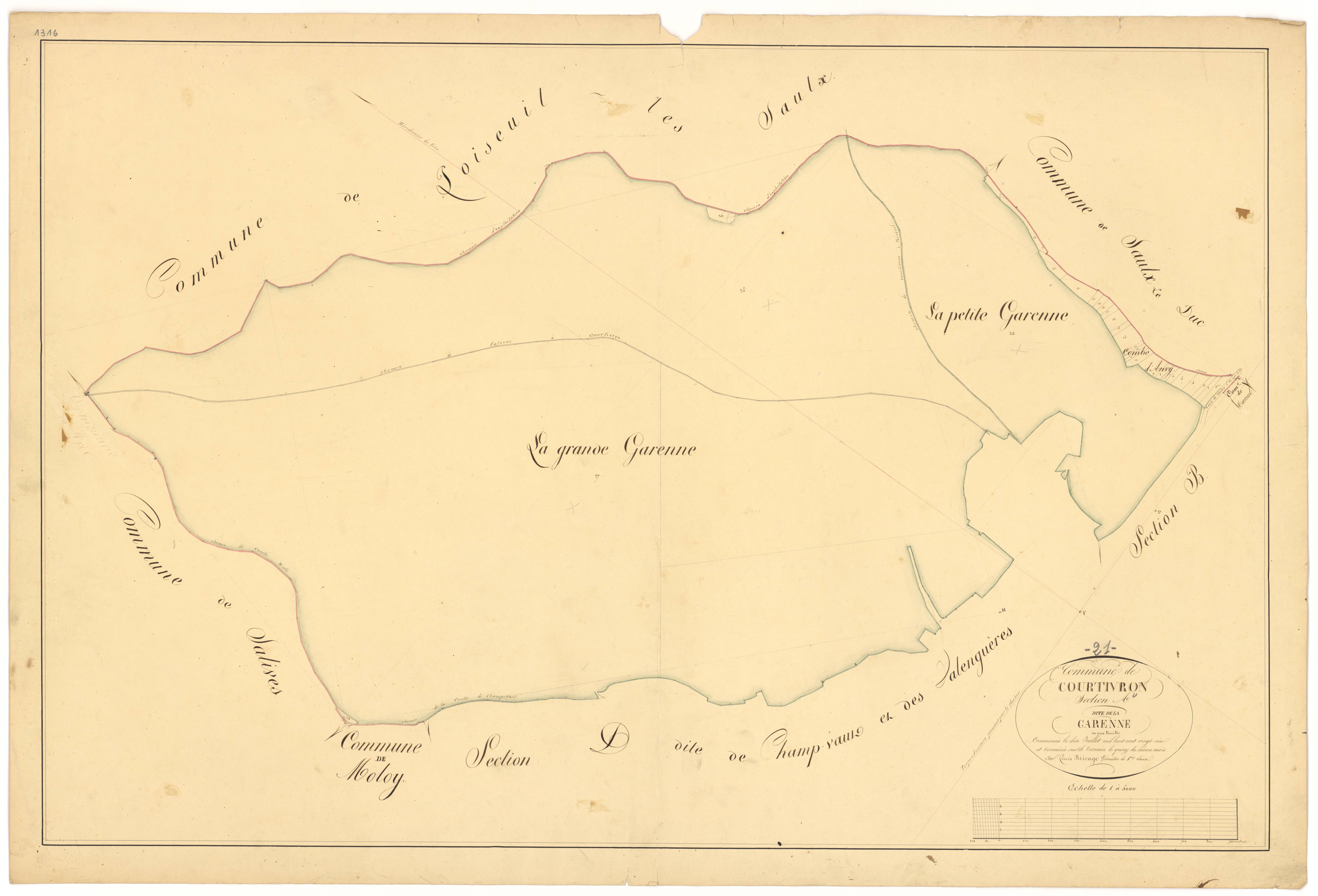 Courtivron - Section A - 3 P PLAN 216/2