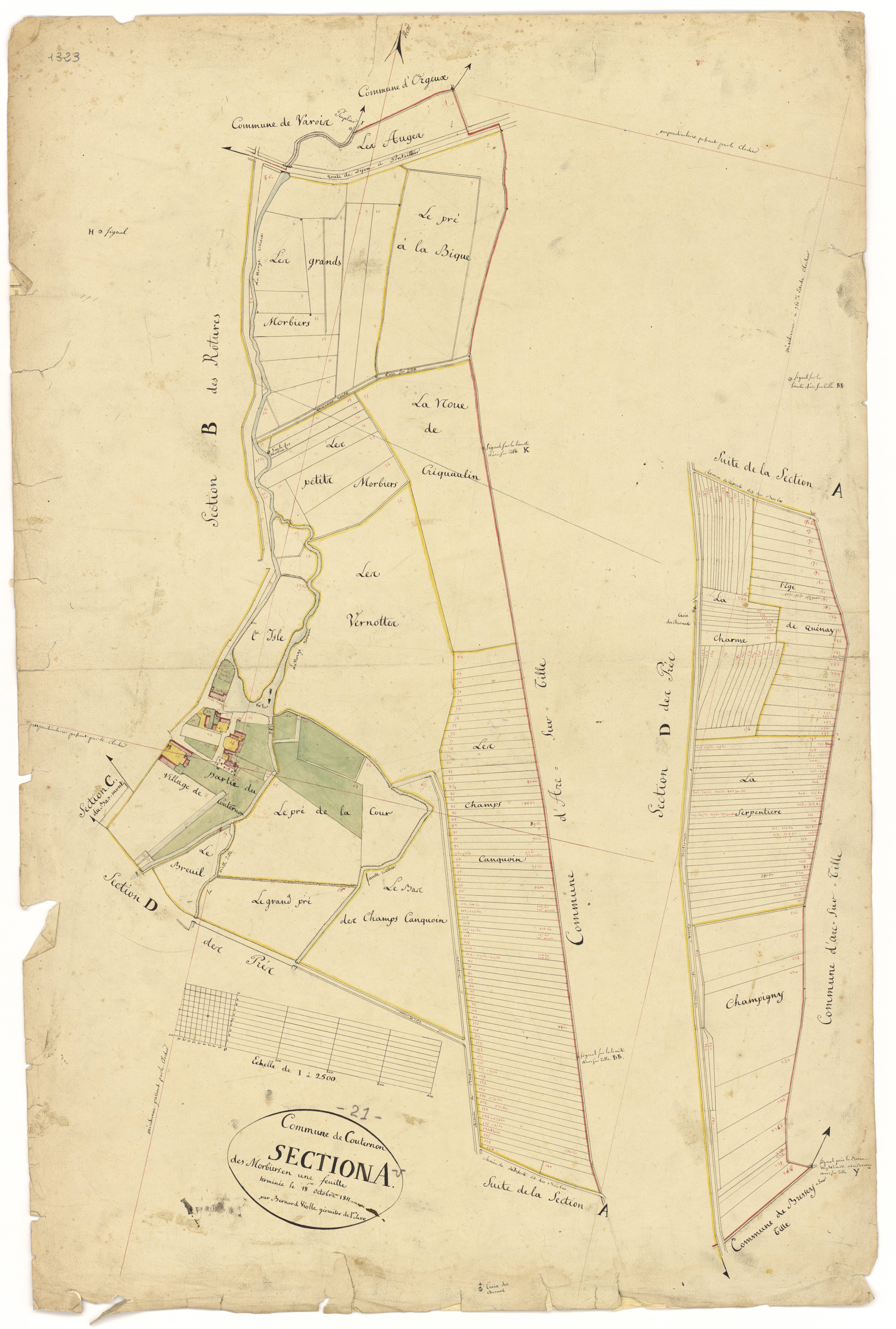 Couternon - Section A - 3 P PLAN 217/2