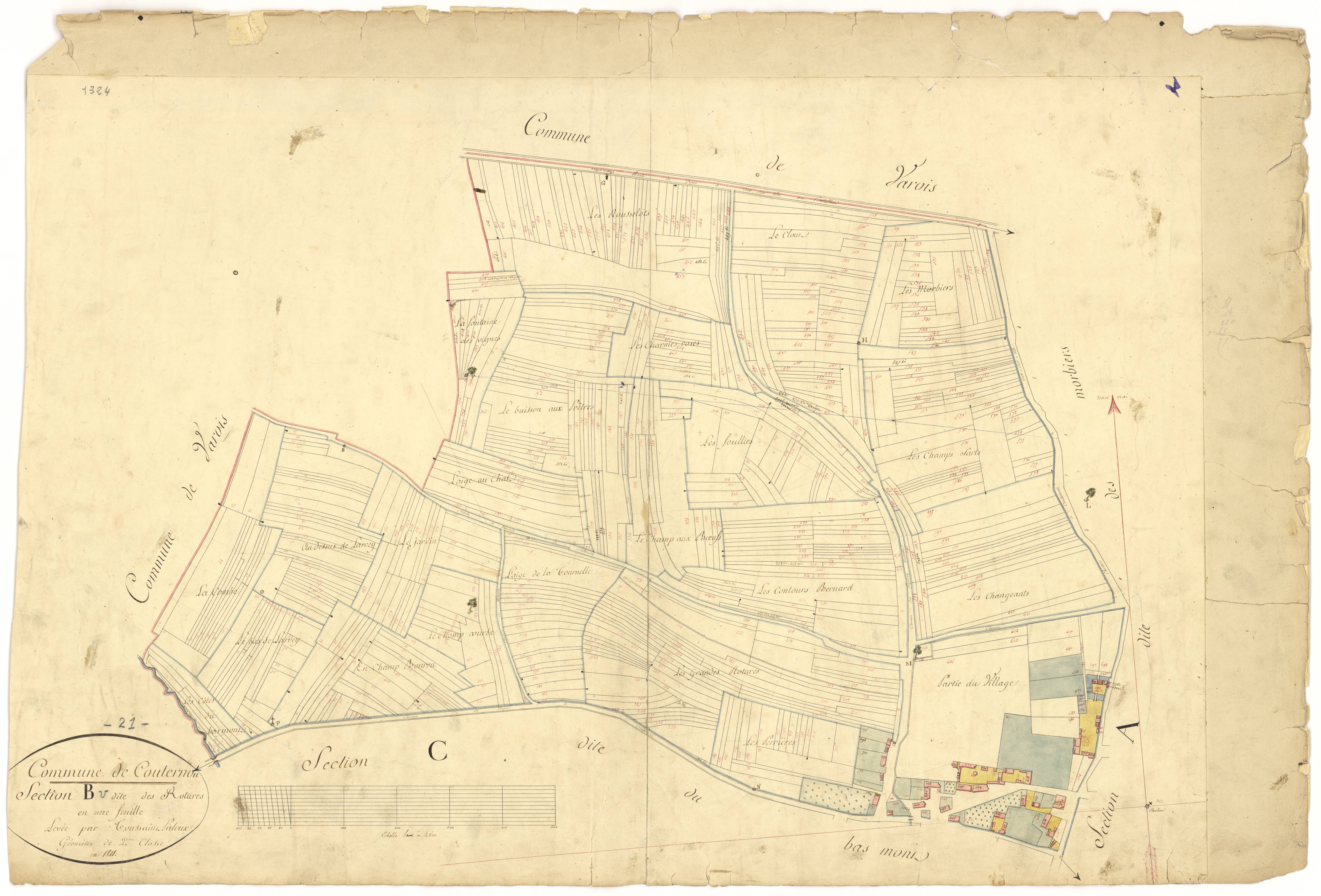Couternon - Section B - 3 P PLAN 217/3