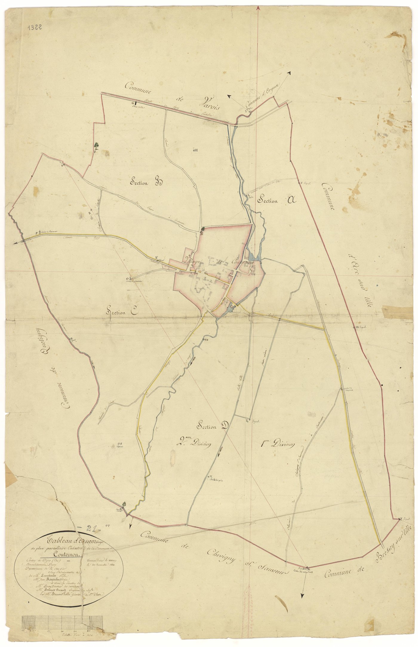 Couternon - Tableau d'assemblage - 3 P PLAN 217/1