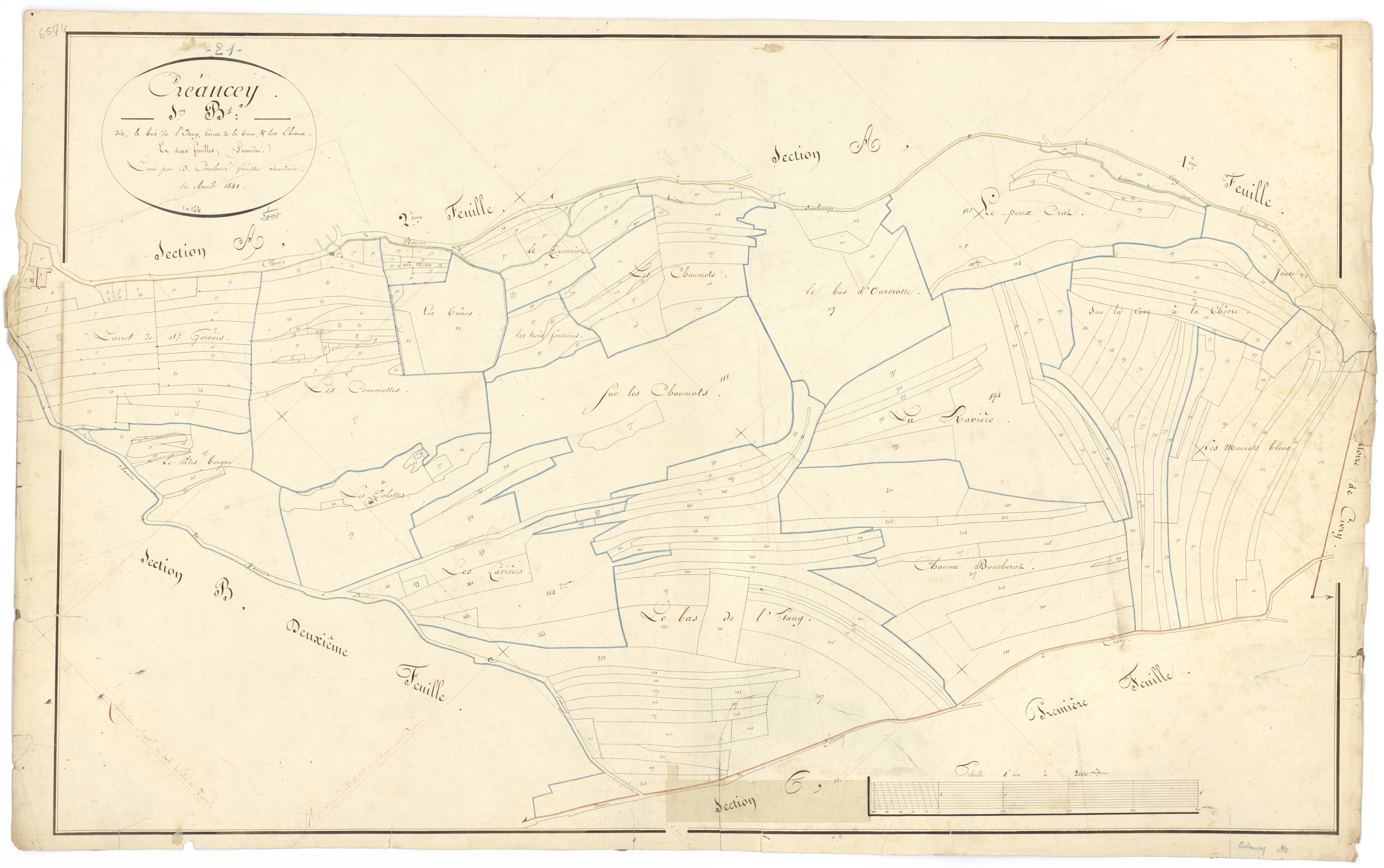 Créancey - Section B1 - 3 P PLAN 218/4