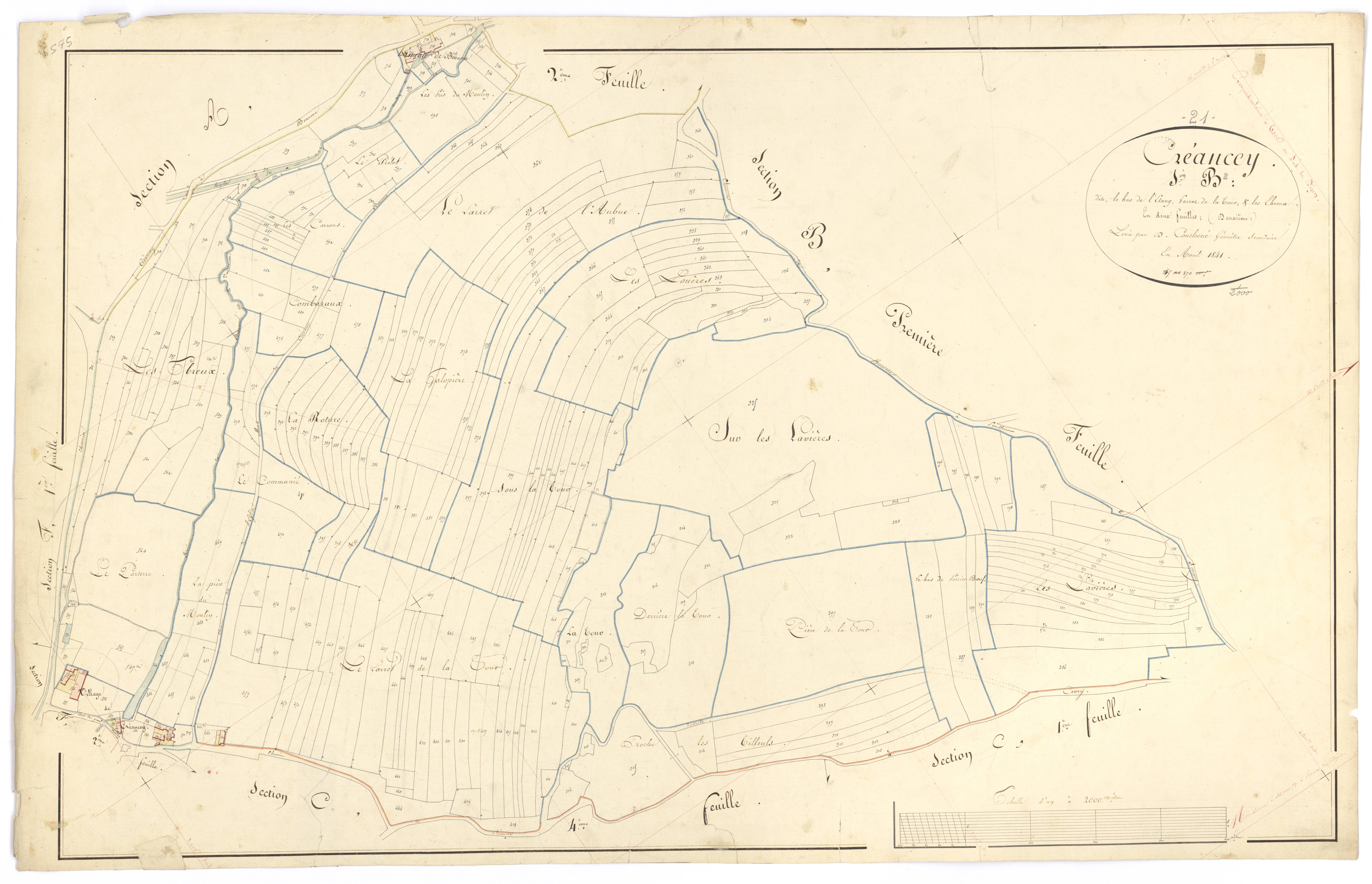 Créancey - Section B2 - 3 P PLAN 218/5