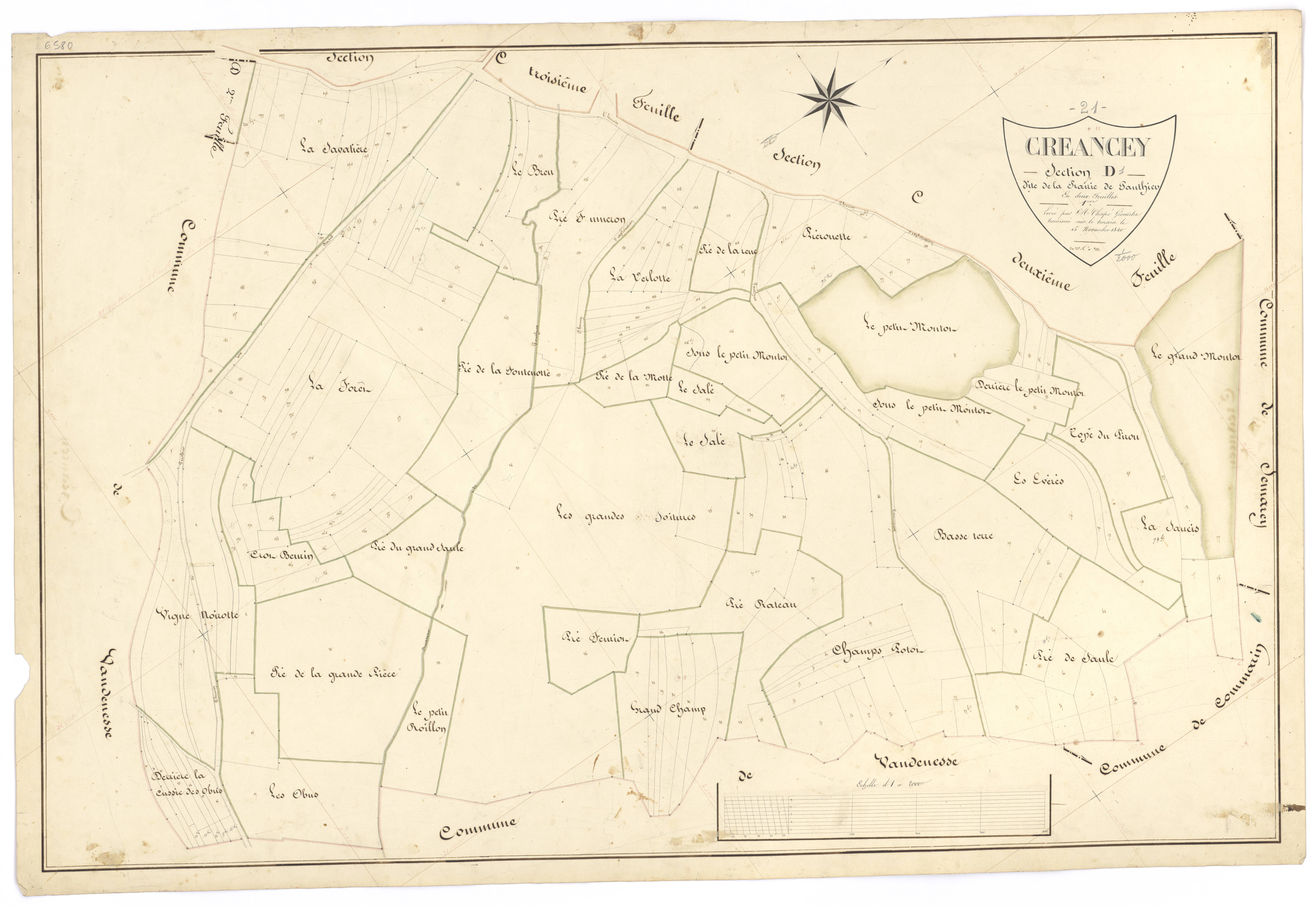 Créancey - Section D1 - 3 P PLAN 218/10