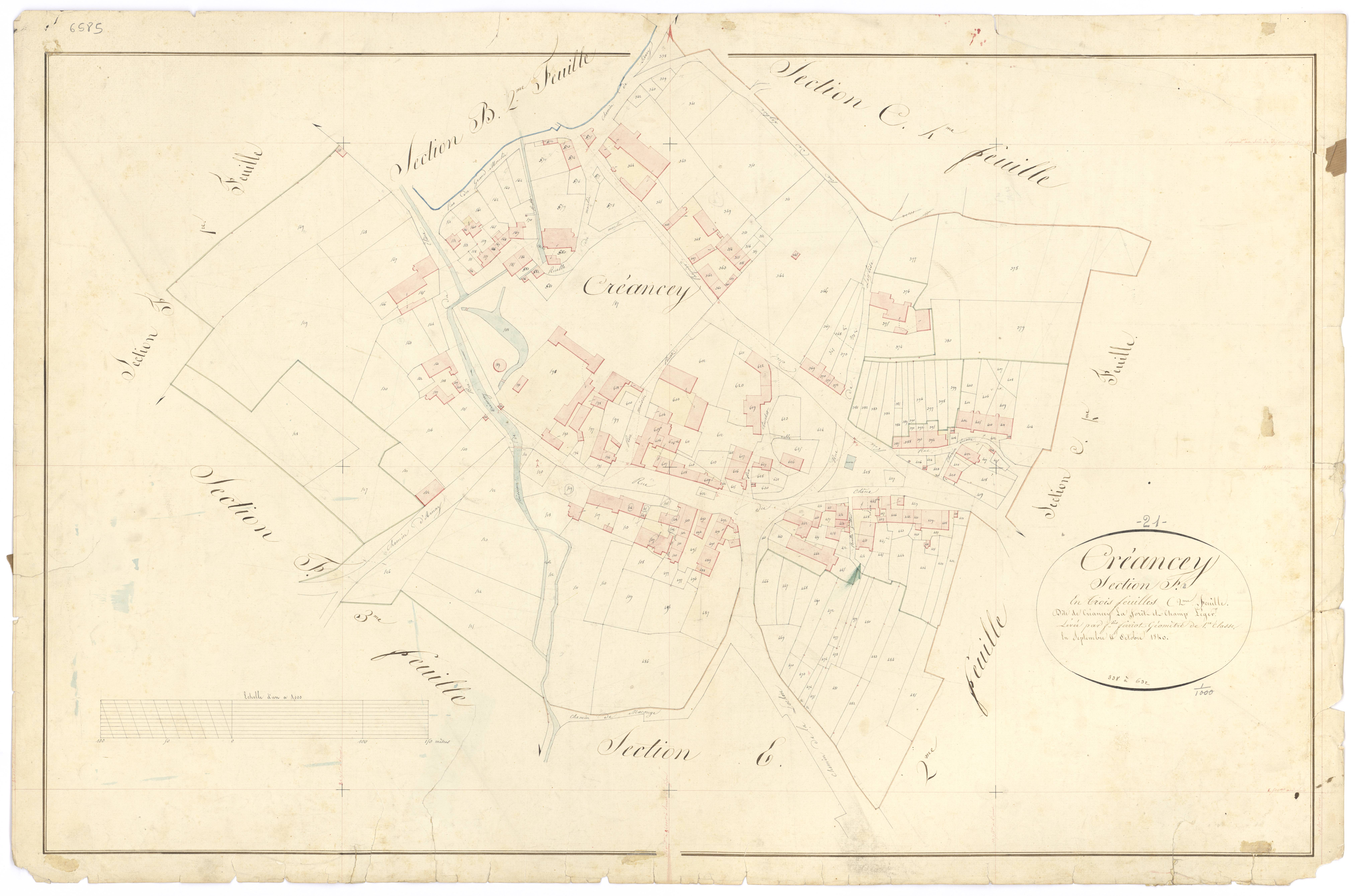 Créancey - Section F2 - 3 P PLAN 218/15