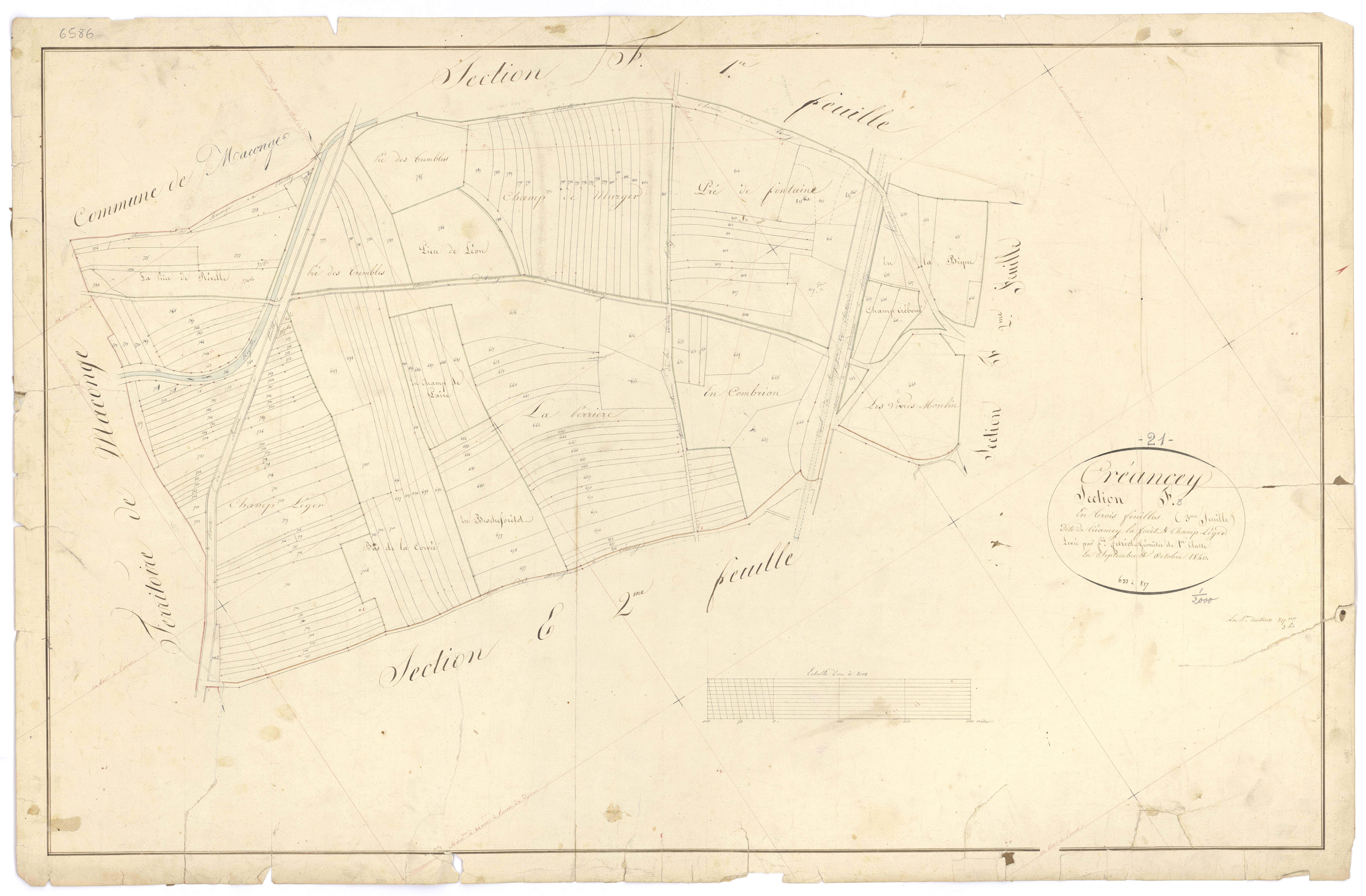 Créancey - Section F3 - 3 P PLAN 218/16