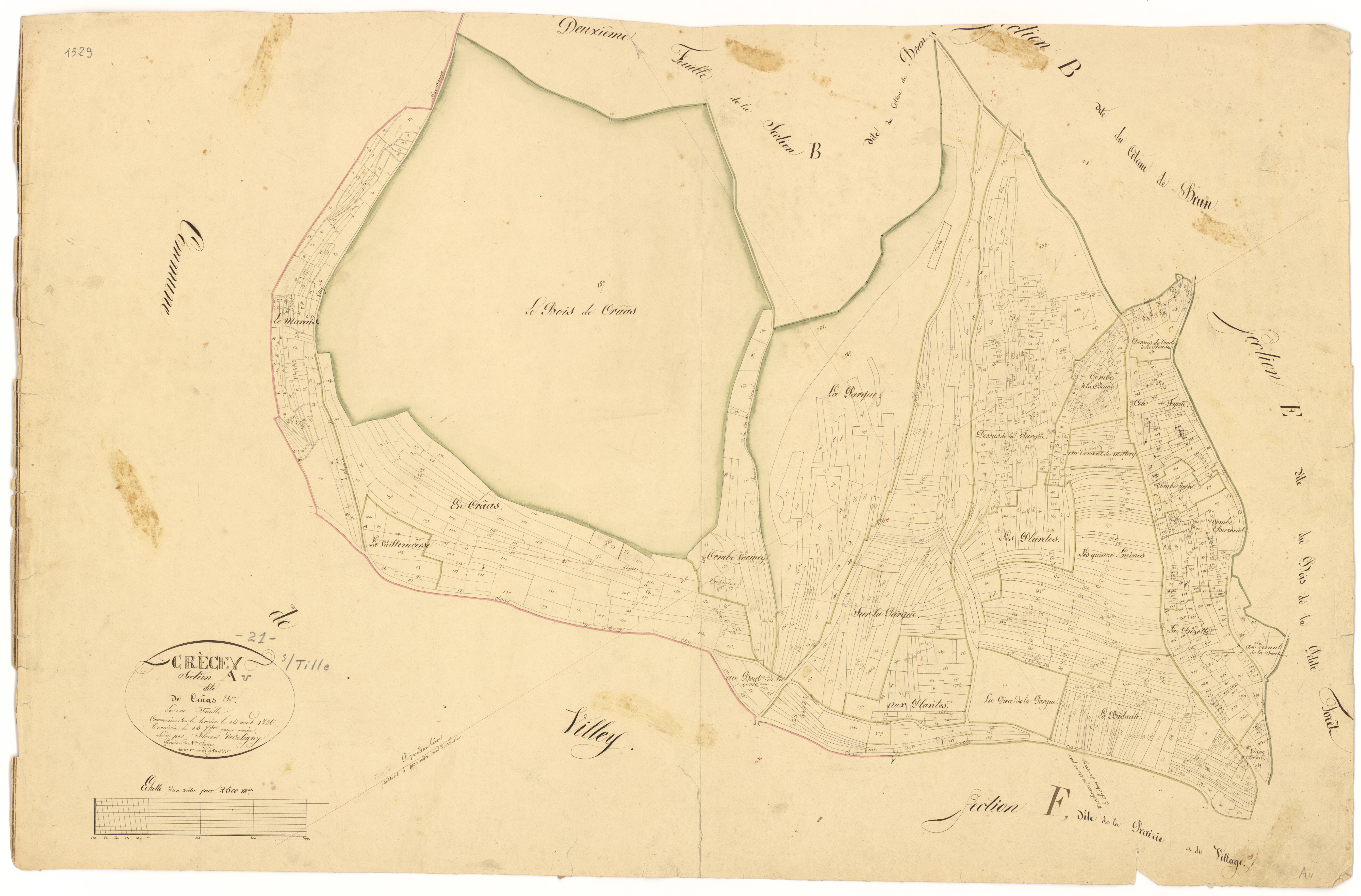 Crécey-sur-Tille - Section A - 3 P PLAN 219/2