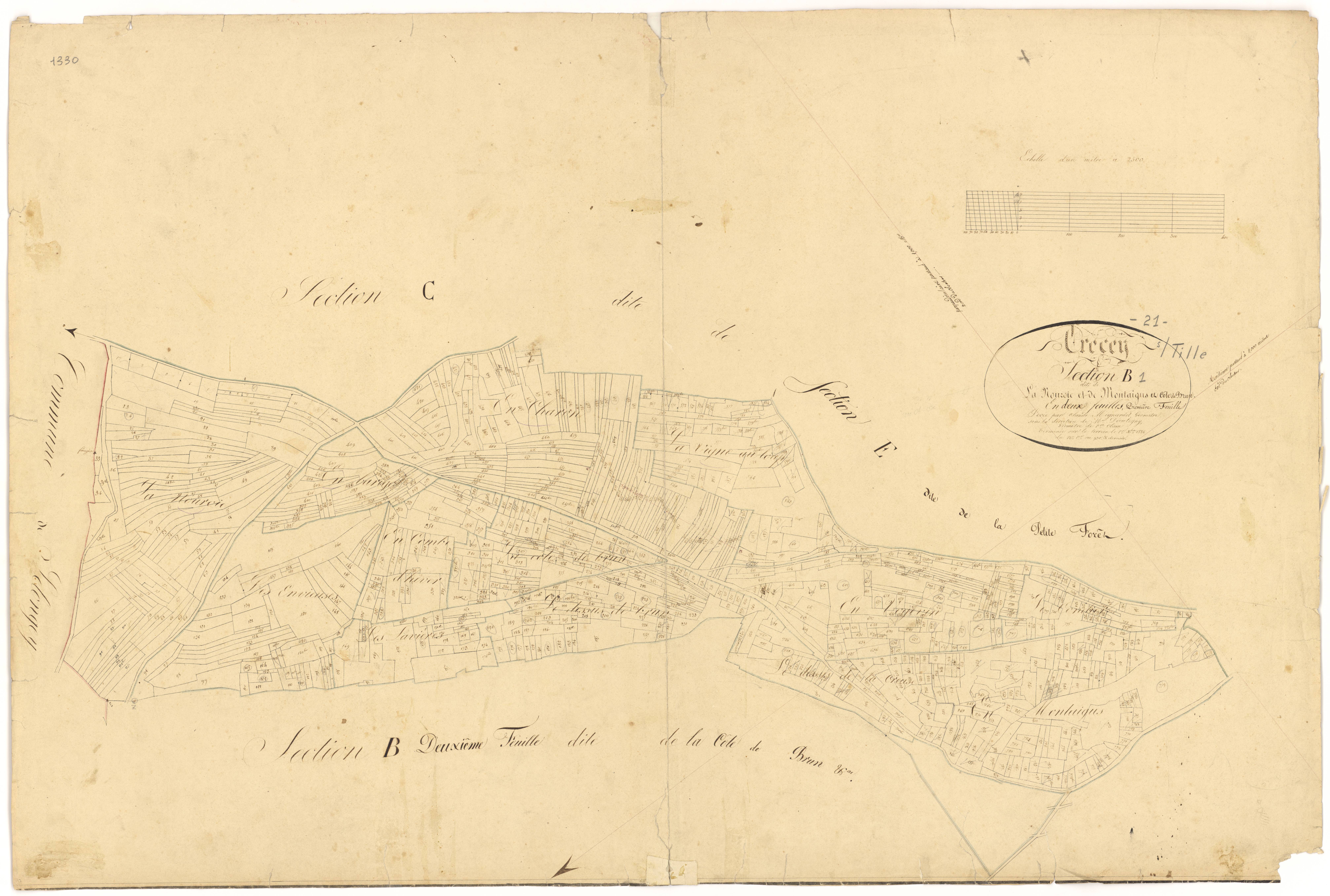 Crécey-sur-Tille - Section B1 - 3 P PLAN 219/3