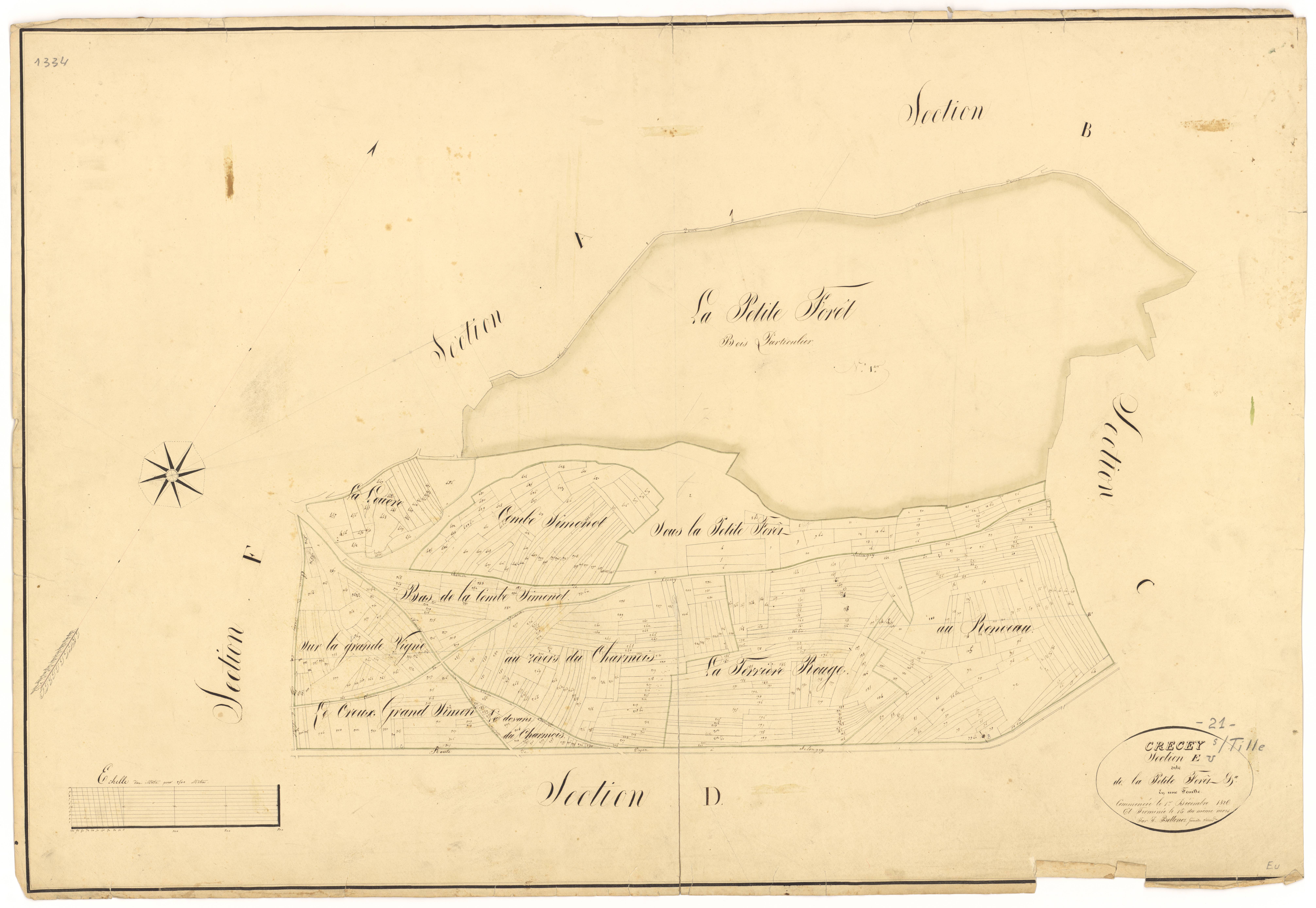 Crécey-sur-Tille - Section E - 3 P PLAN 219/7