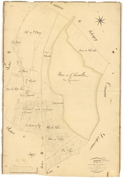 Crécey-sur-Tille - Section C - 3 P PLAN 219/5