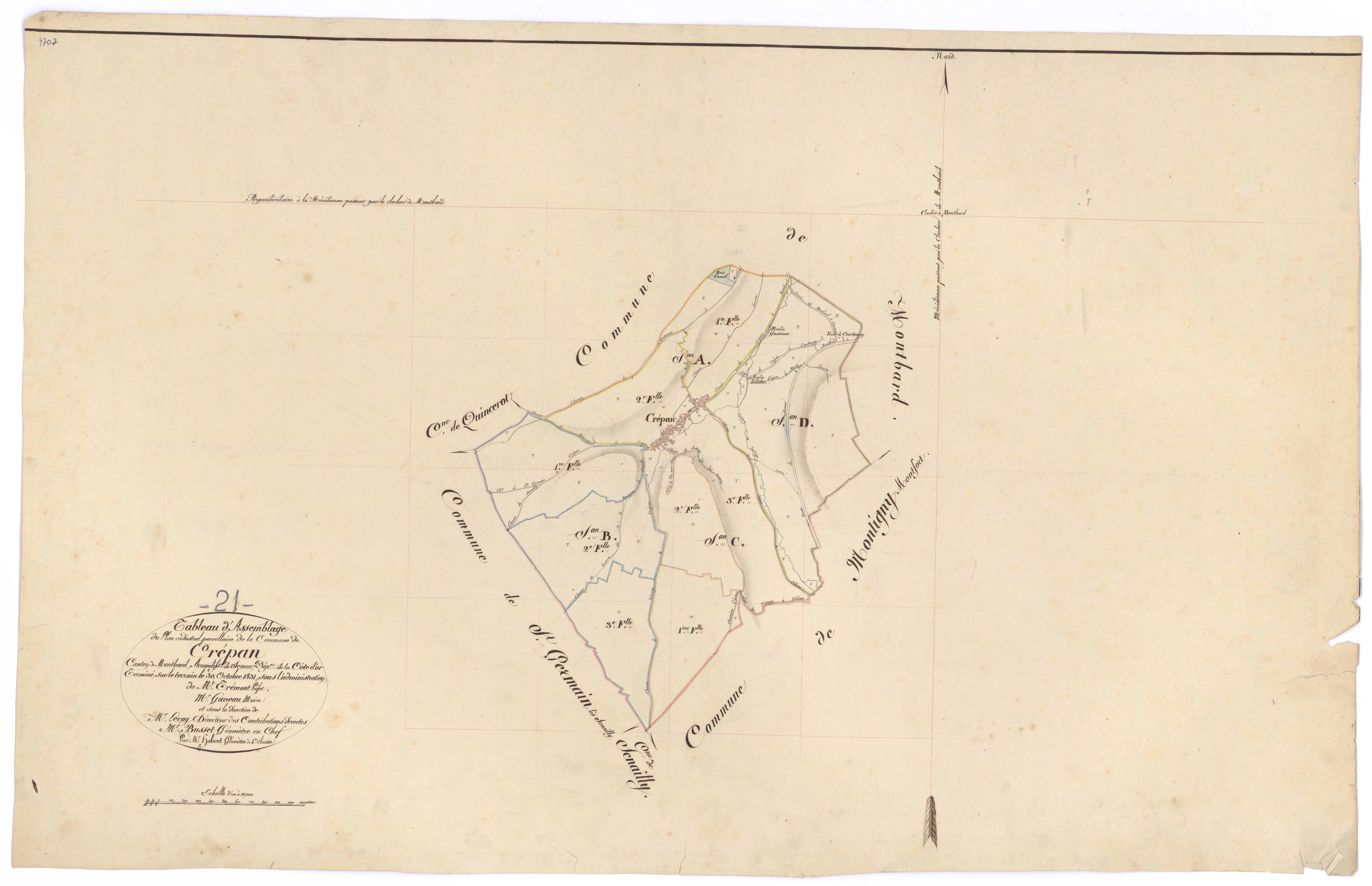 Crépand - Tableau d'assemblage - 3 P PLAN 220/1