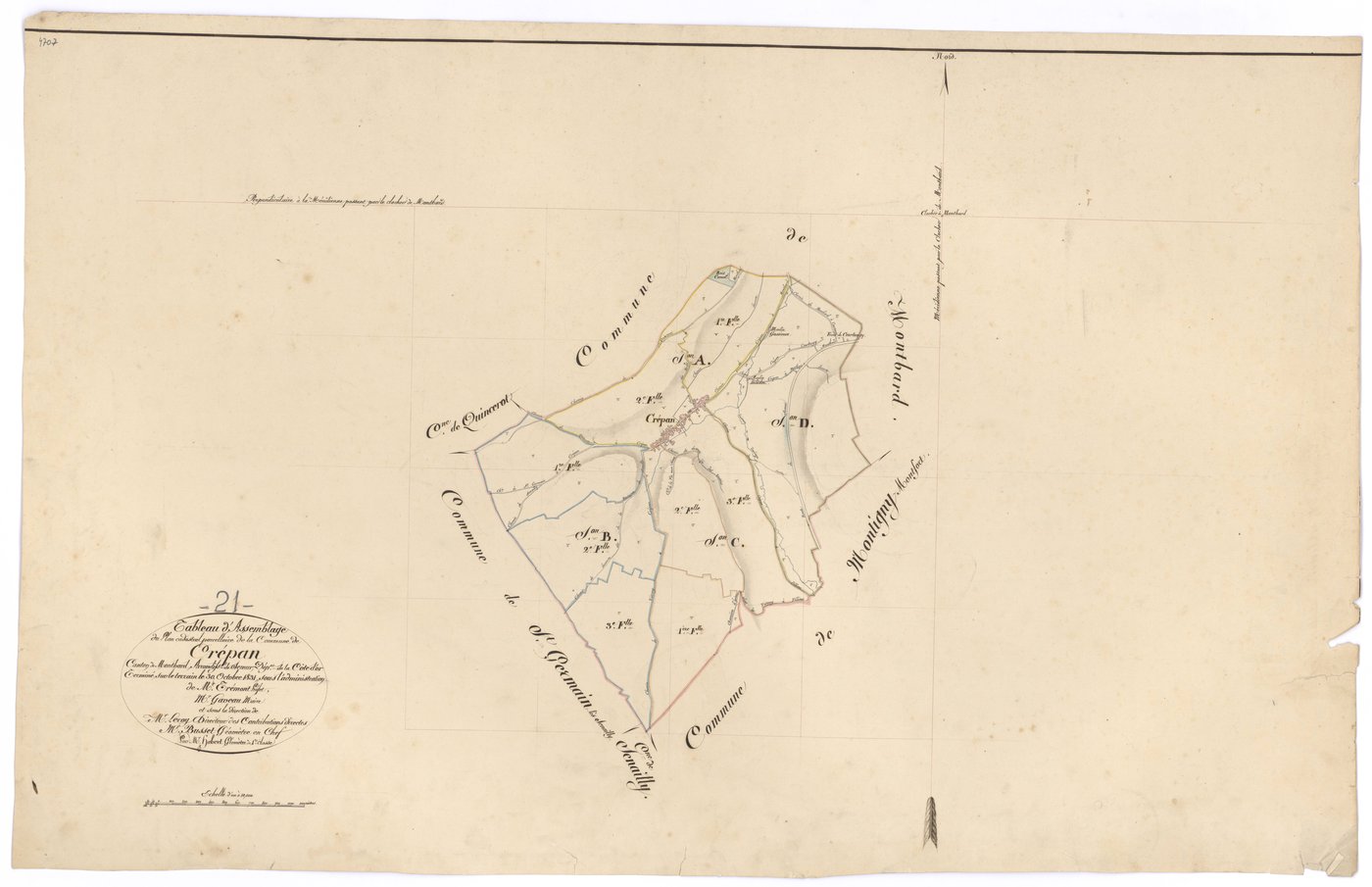 Crépand - Tableau d'assemblage - 3 P PLAN 220/1