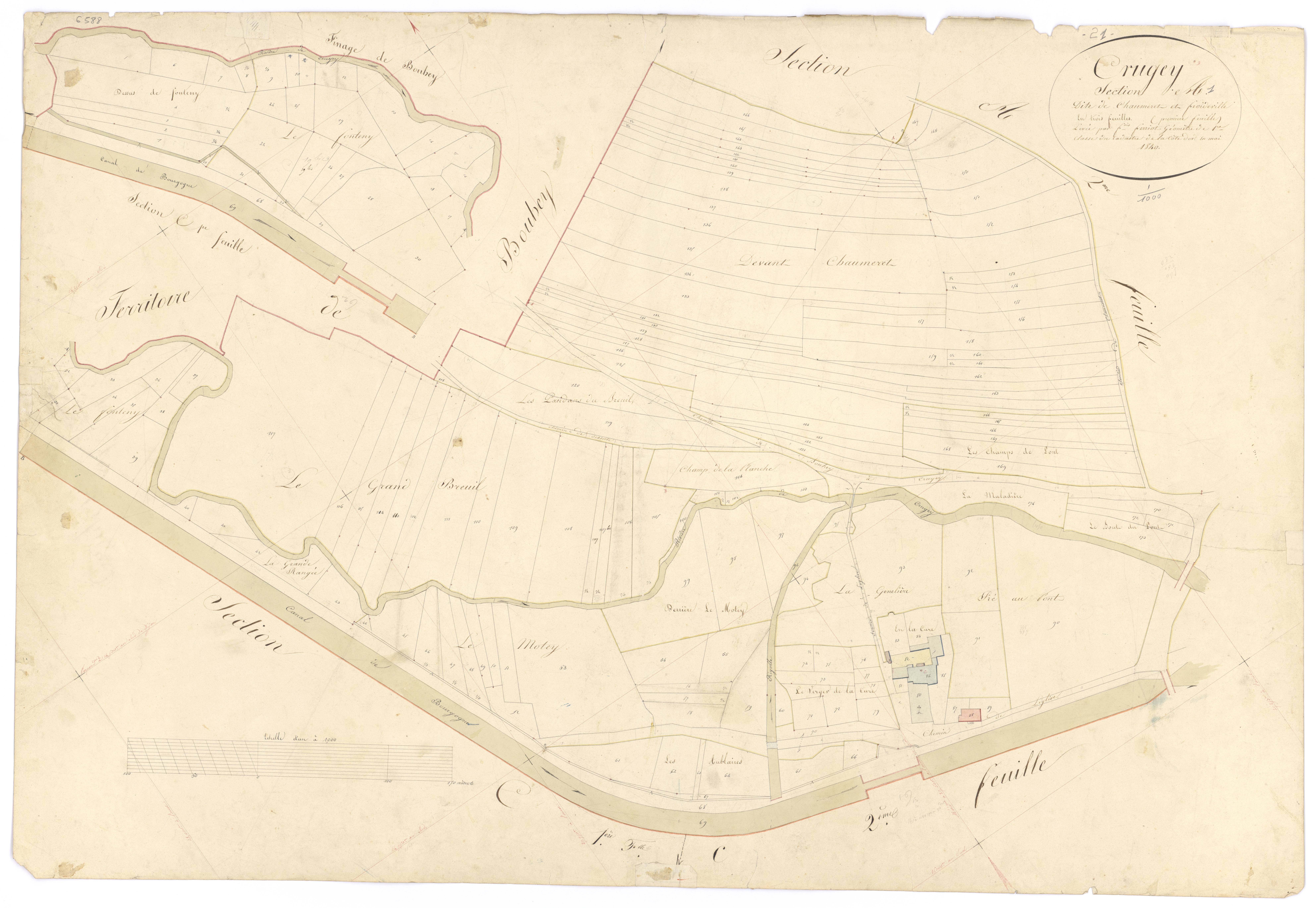 Crugey - Section A1 - 3 P PLAN 222/2